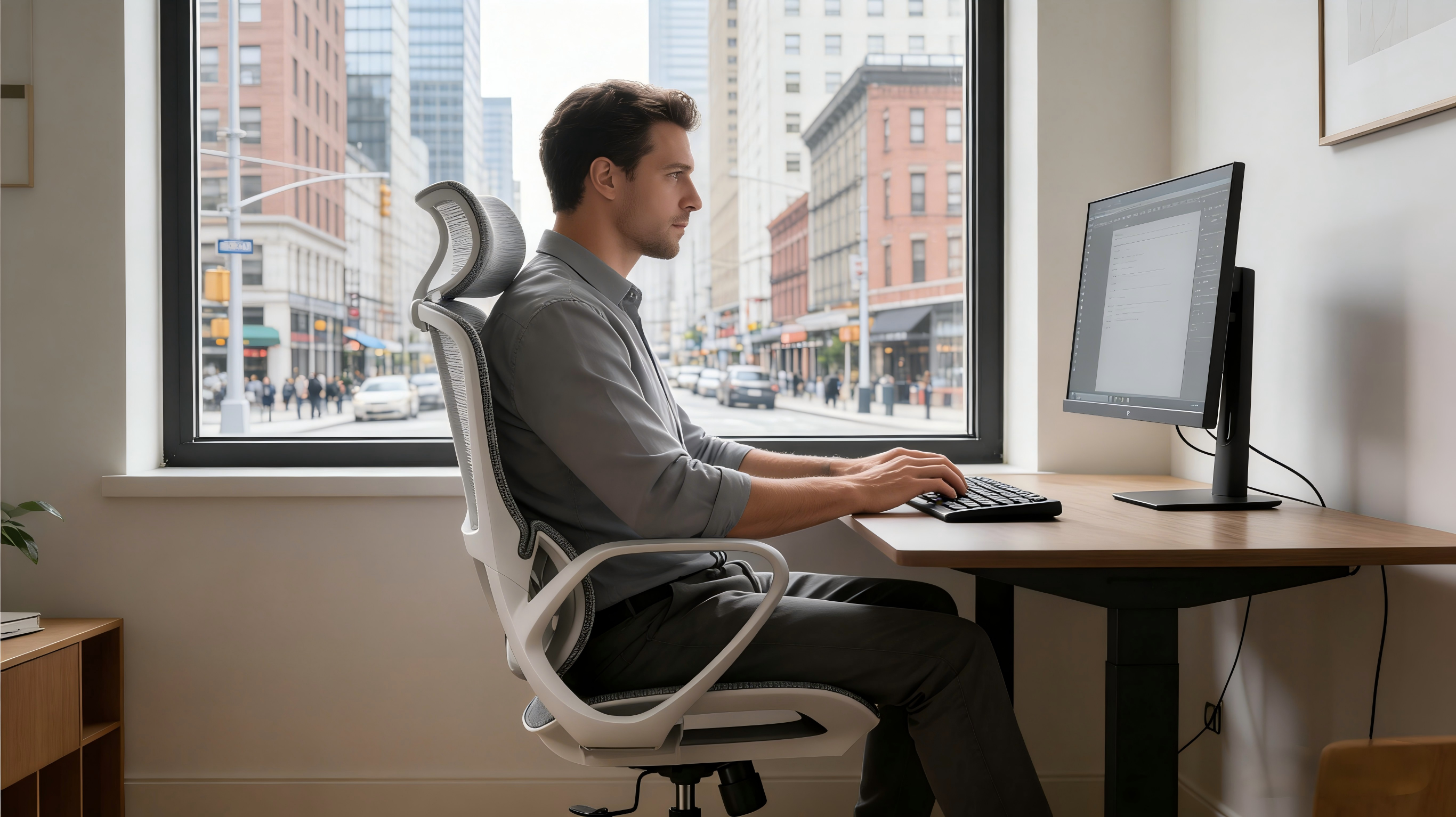115-degree tilt and recline on an aesthetic desk chair