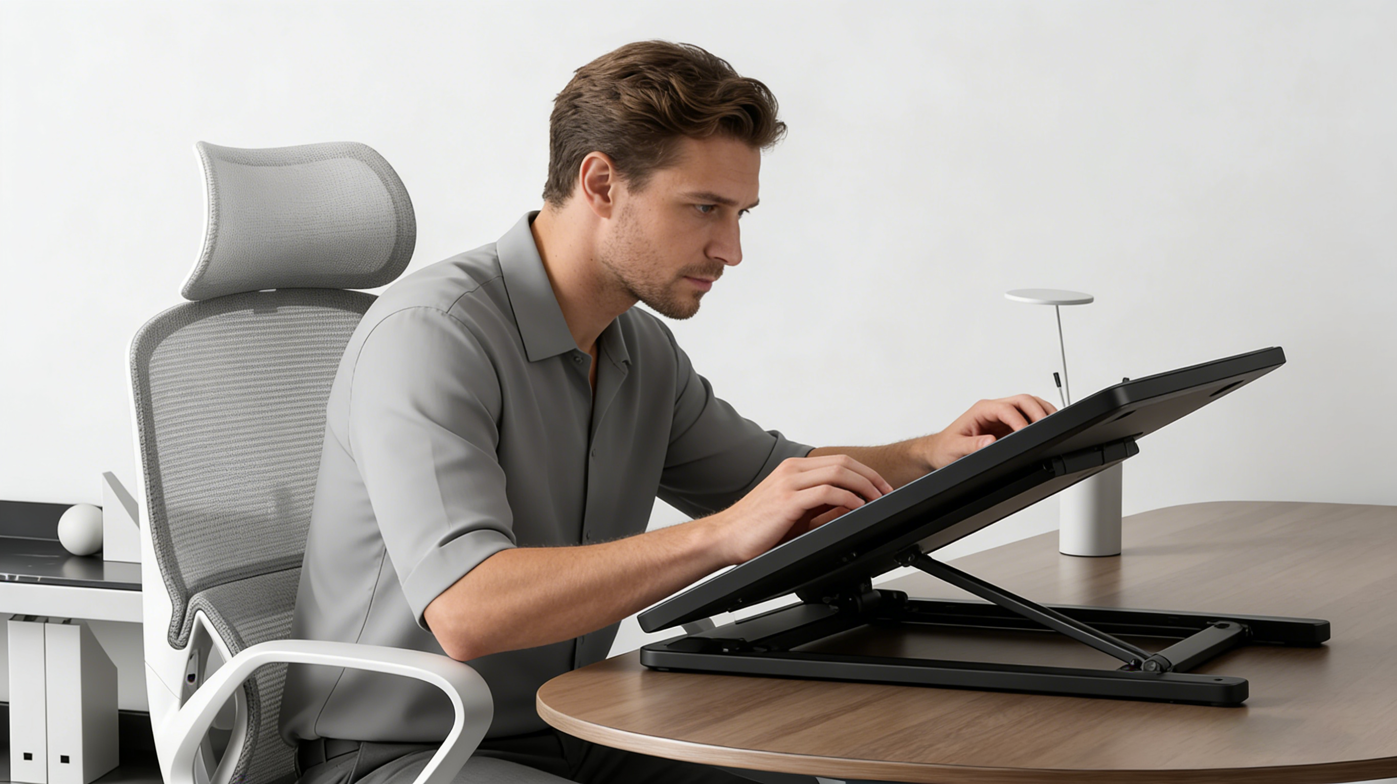 115-degree recline for creative breaks in chair desk ergonomics