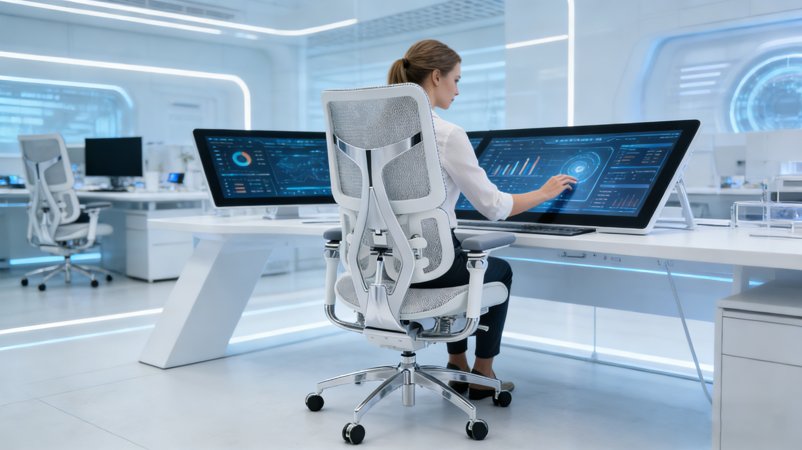 High-performance ergonomic office chair with 150-degree recline for spinal decompression