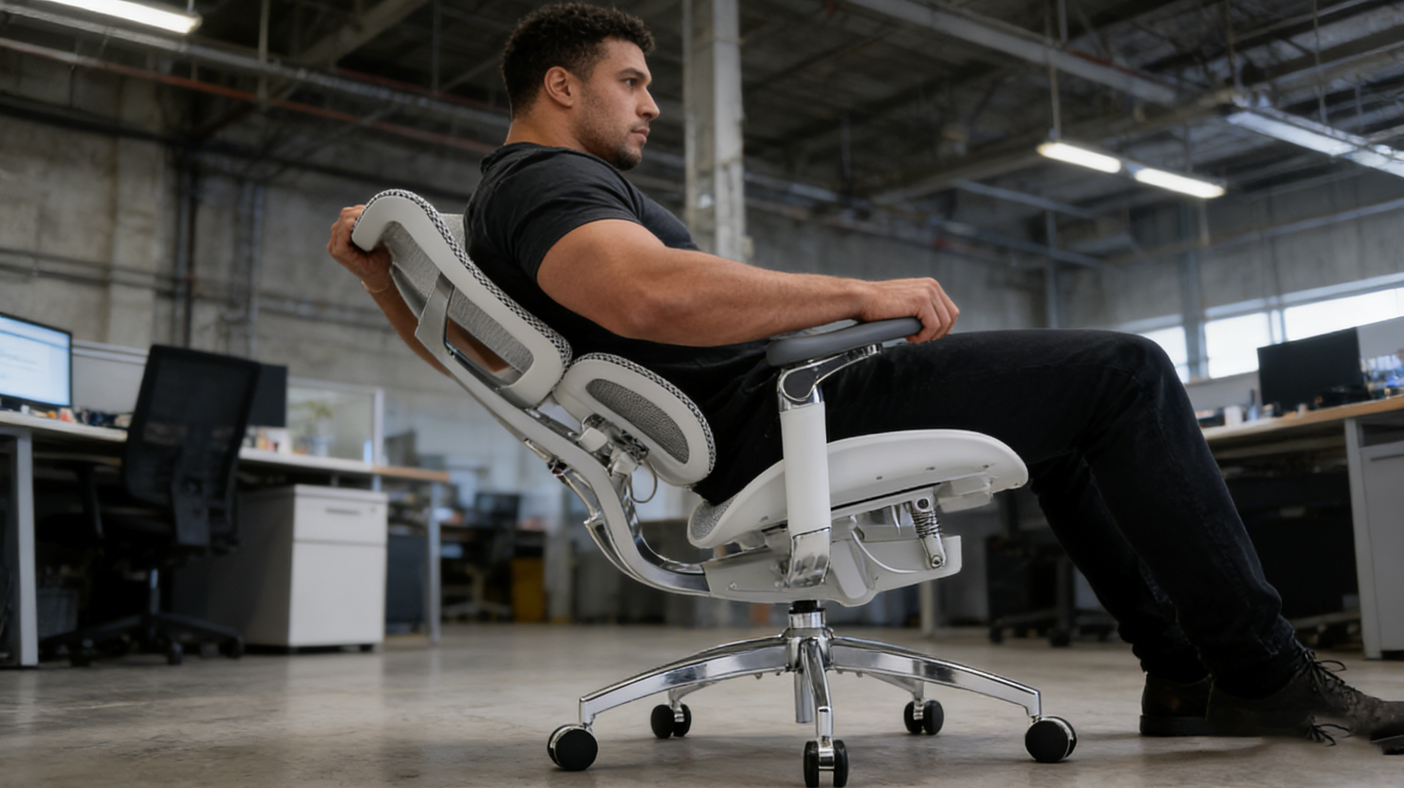 Heavy-duty 330lbs capacity base for a professional chair ergonomic office