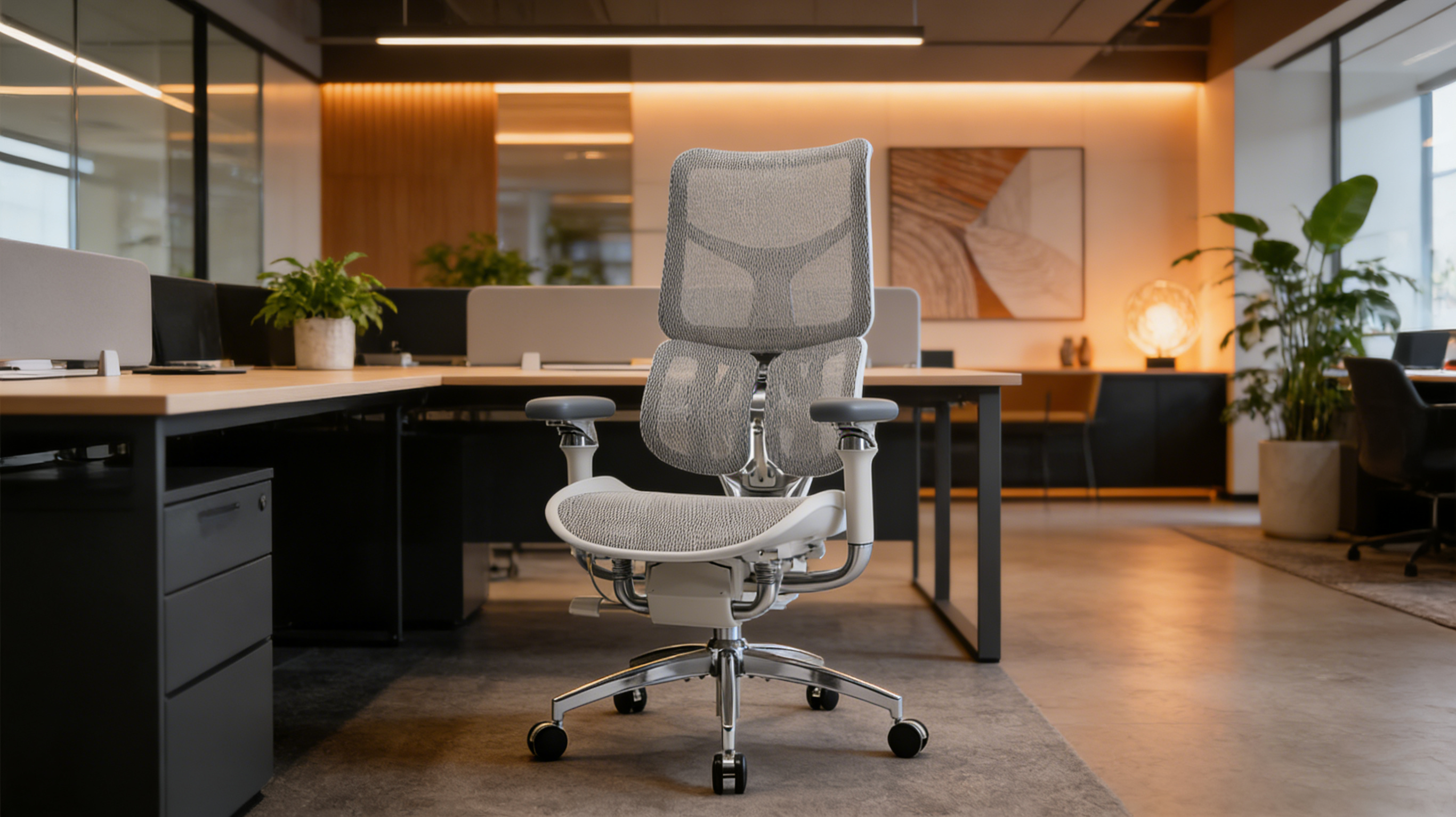 3D dynamic tracking lumbar support on a premium ergo chair