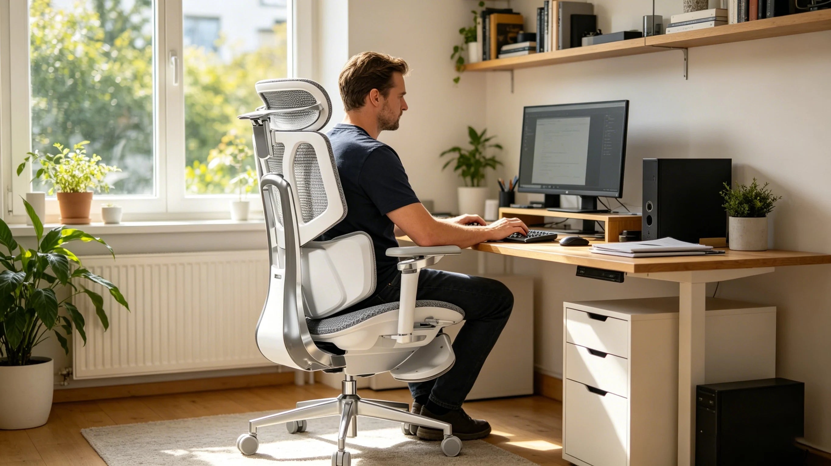 Stabilität und orthopädische Innovation beim bester Bürostuhl für Rückenprobleme.