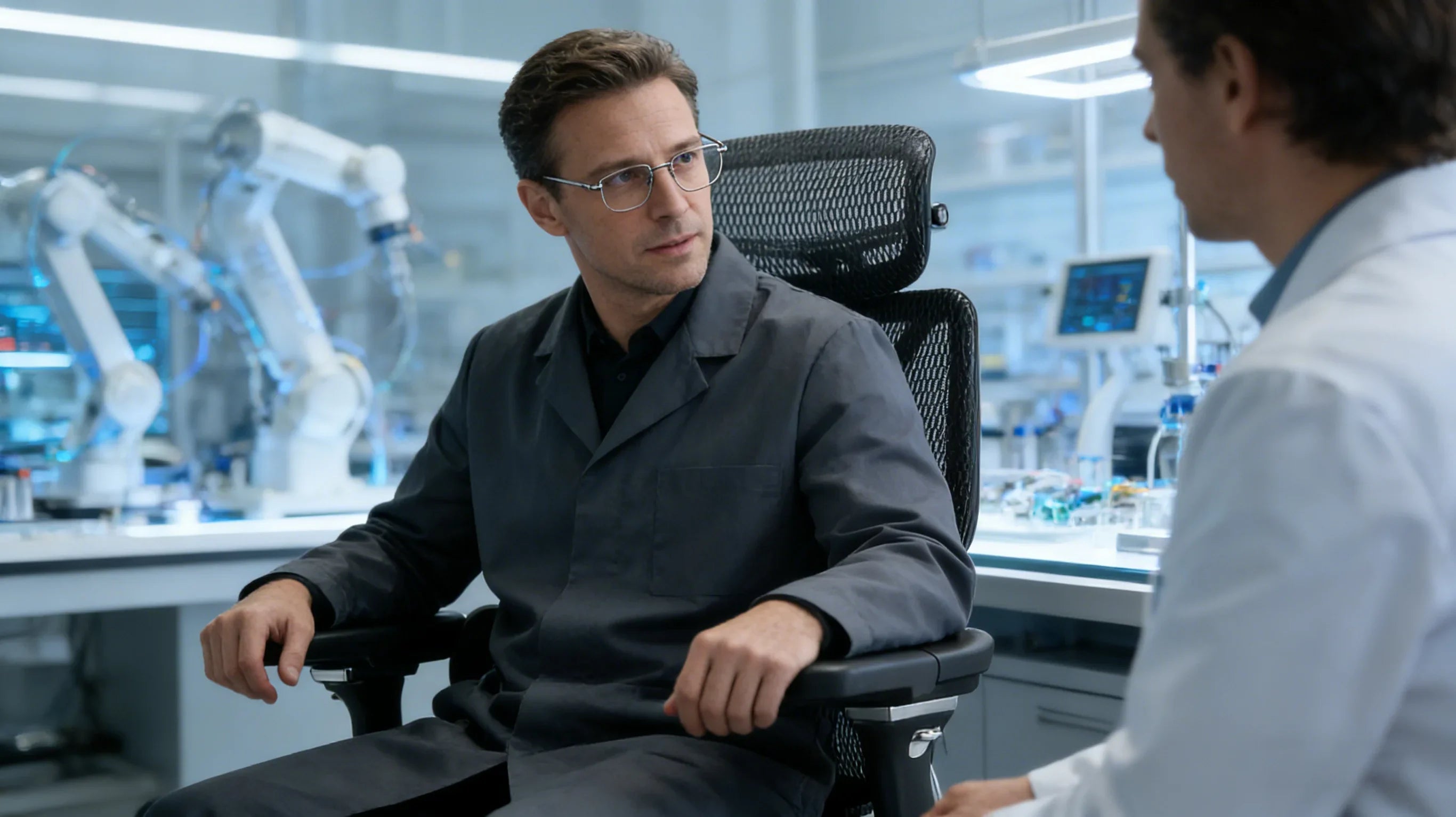 A European researcher analyzing the pressure distribution of the [**best chair office ergonomic**].