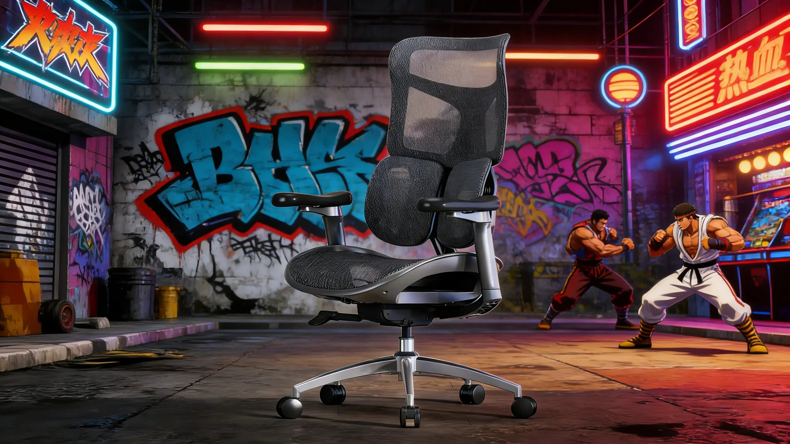 The Ergo Select Hybrid, rated the best ergonomic office chair for 2026, highlighting the split-back and dual-wing lumbar design.