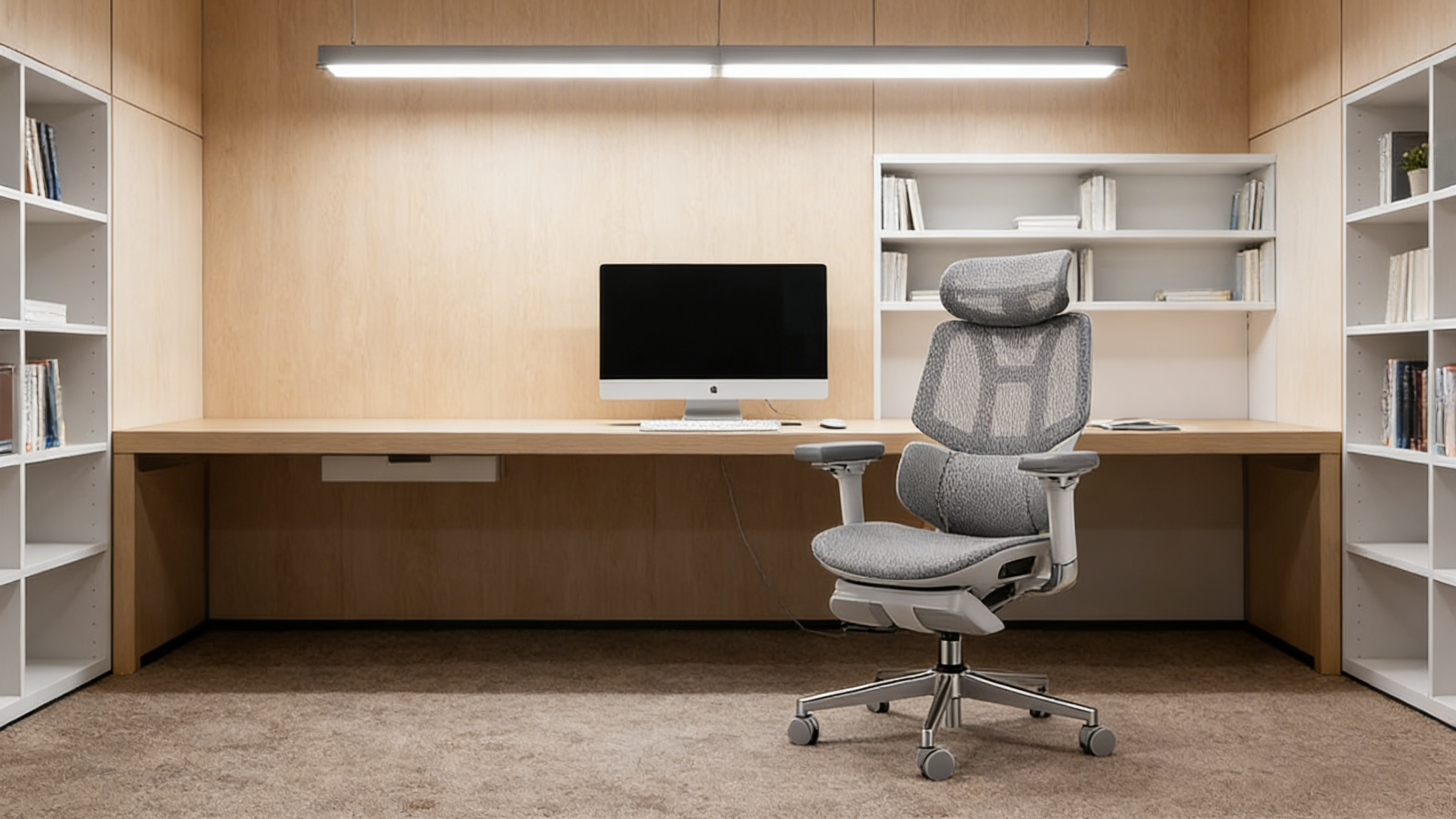 Professional ergonomic office chair featuring dynamic lumbar support for lower back health.