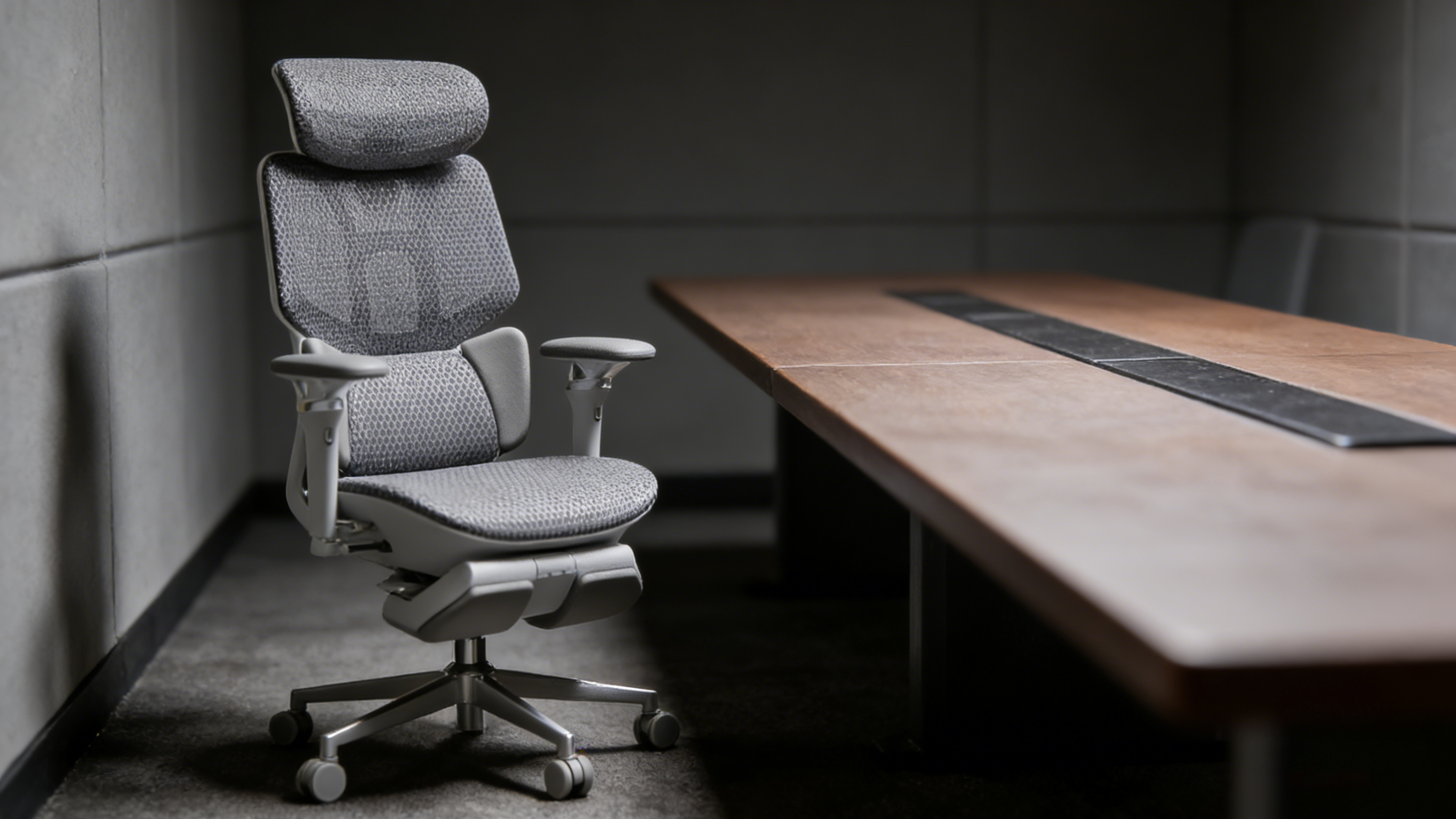 Professional ergonomic office chair featuring dynamic lumbar support for lower back comfort.