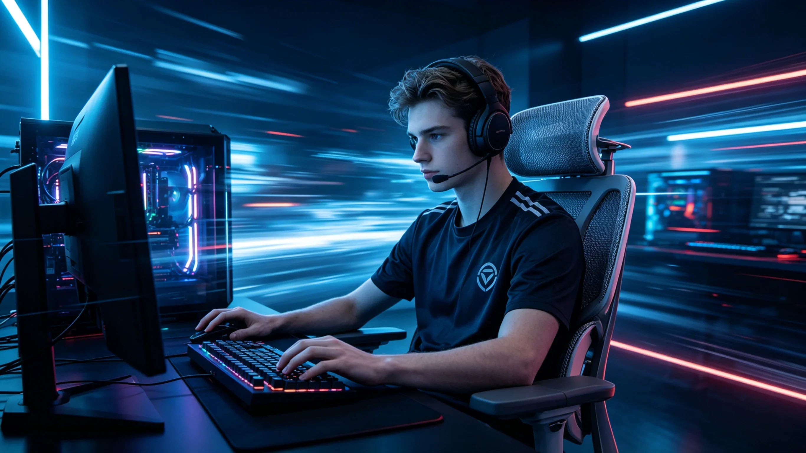 A professional European esports player competing in the [**best rated gaming chair**].