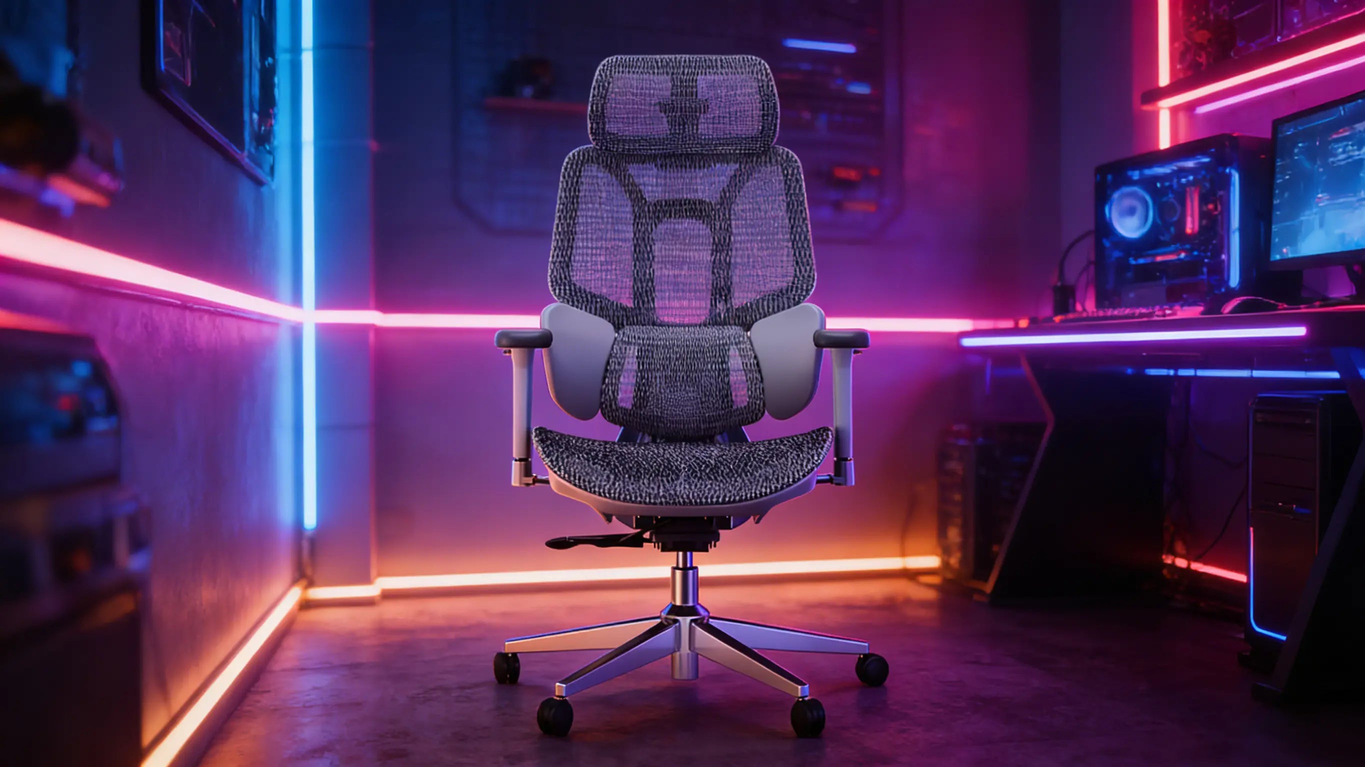 Bionic S-curve ergonomic office chair by Ergo Select designed to fill the lumbar gap and correct posture.