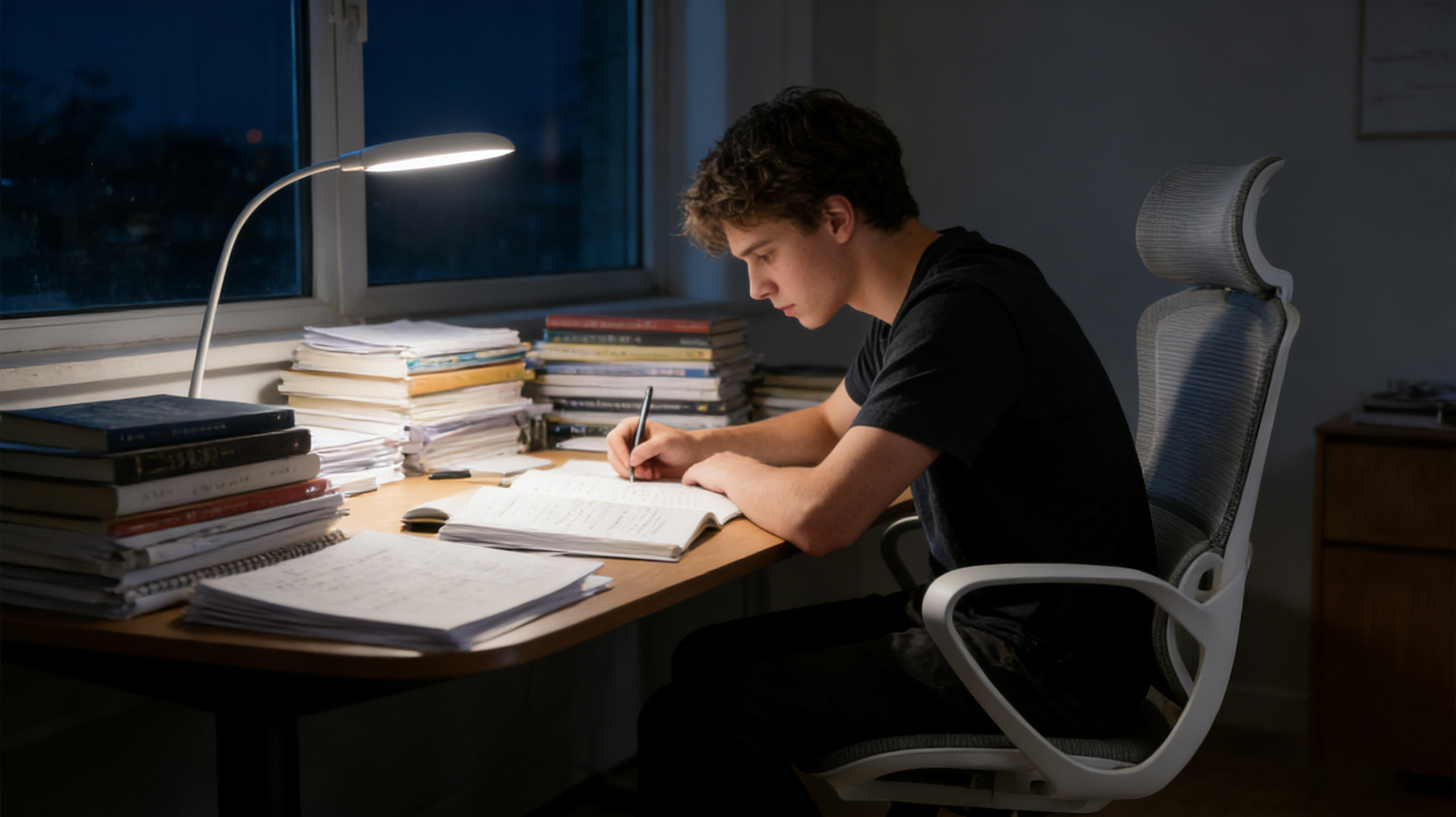 High-tenacity breathable mesh on a professional study chair ergonomic