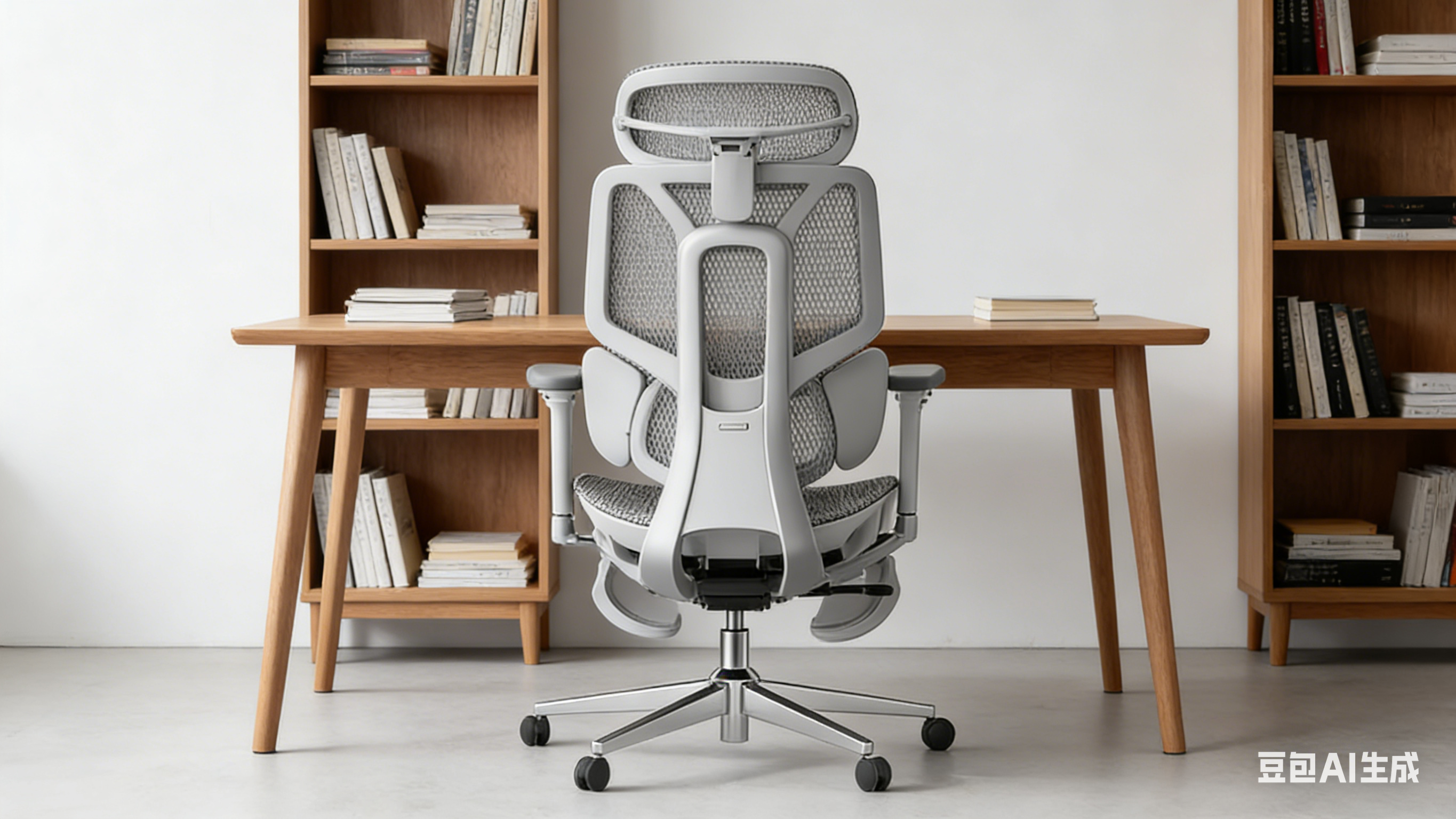 Ergo office chair with a reinforced 360-degree swivel base and silent wheels.