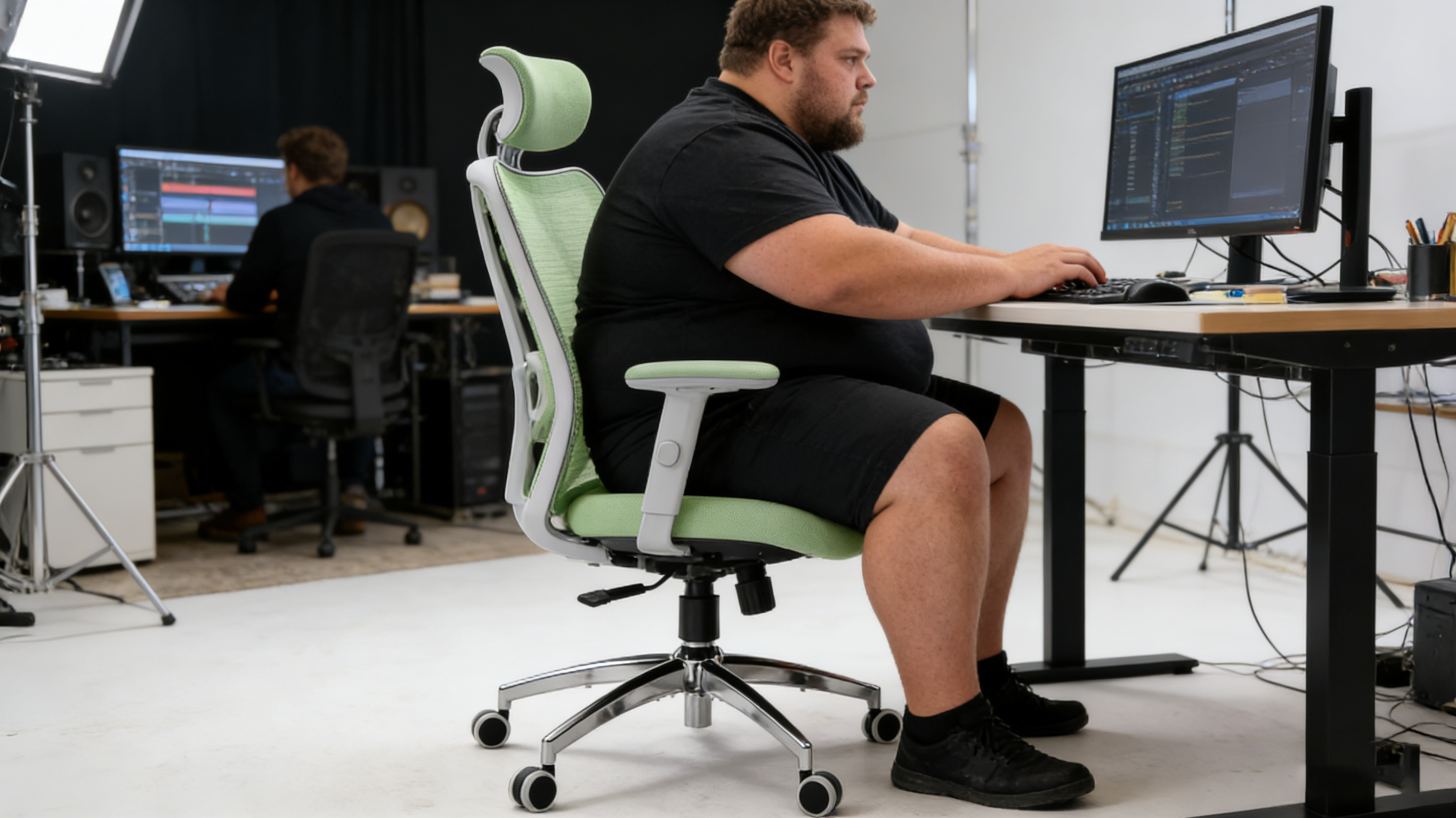 Class-3 explosion-proof gas lift for a heavy-duty desk chair
