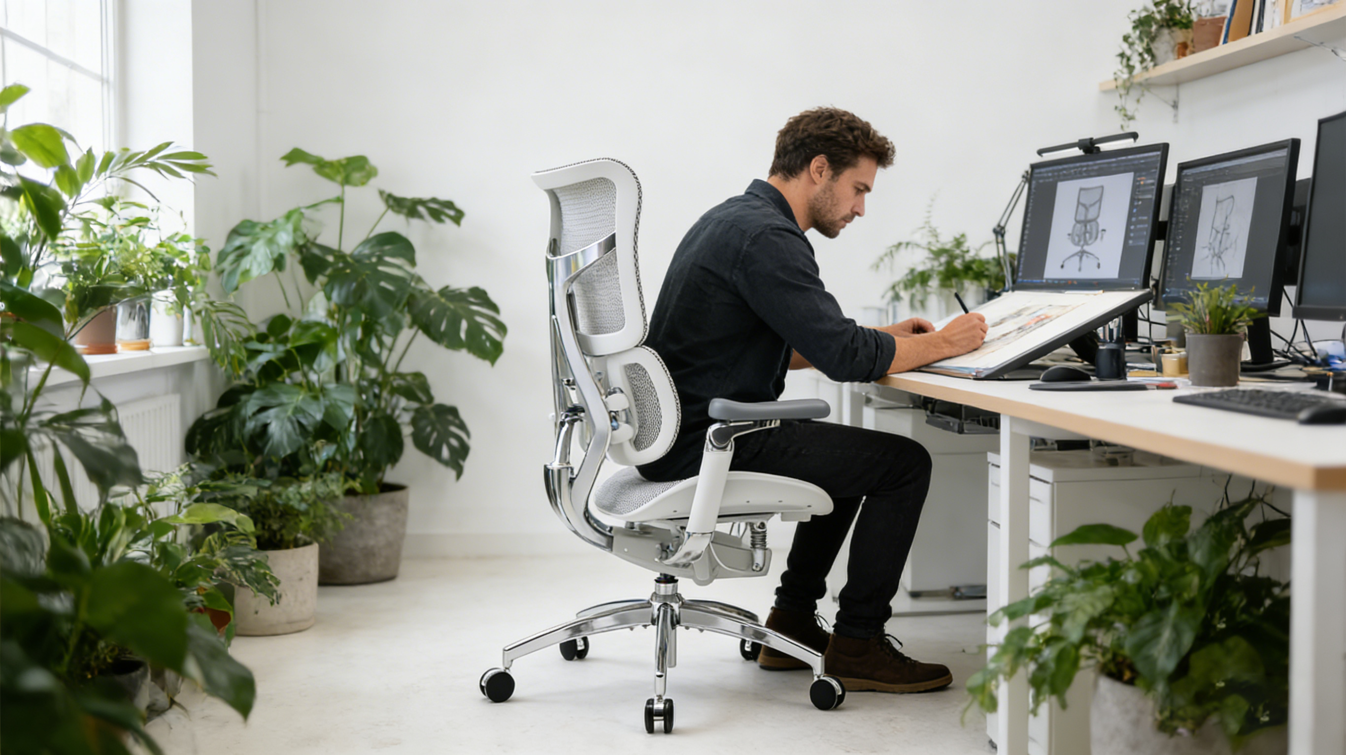 Modern full-mesh ergo office chairs for stylish and cool workspaces