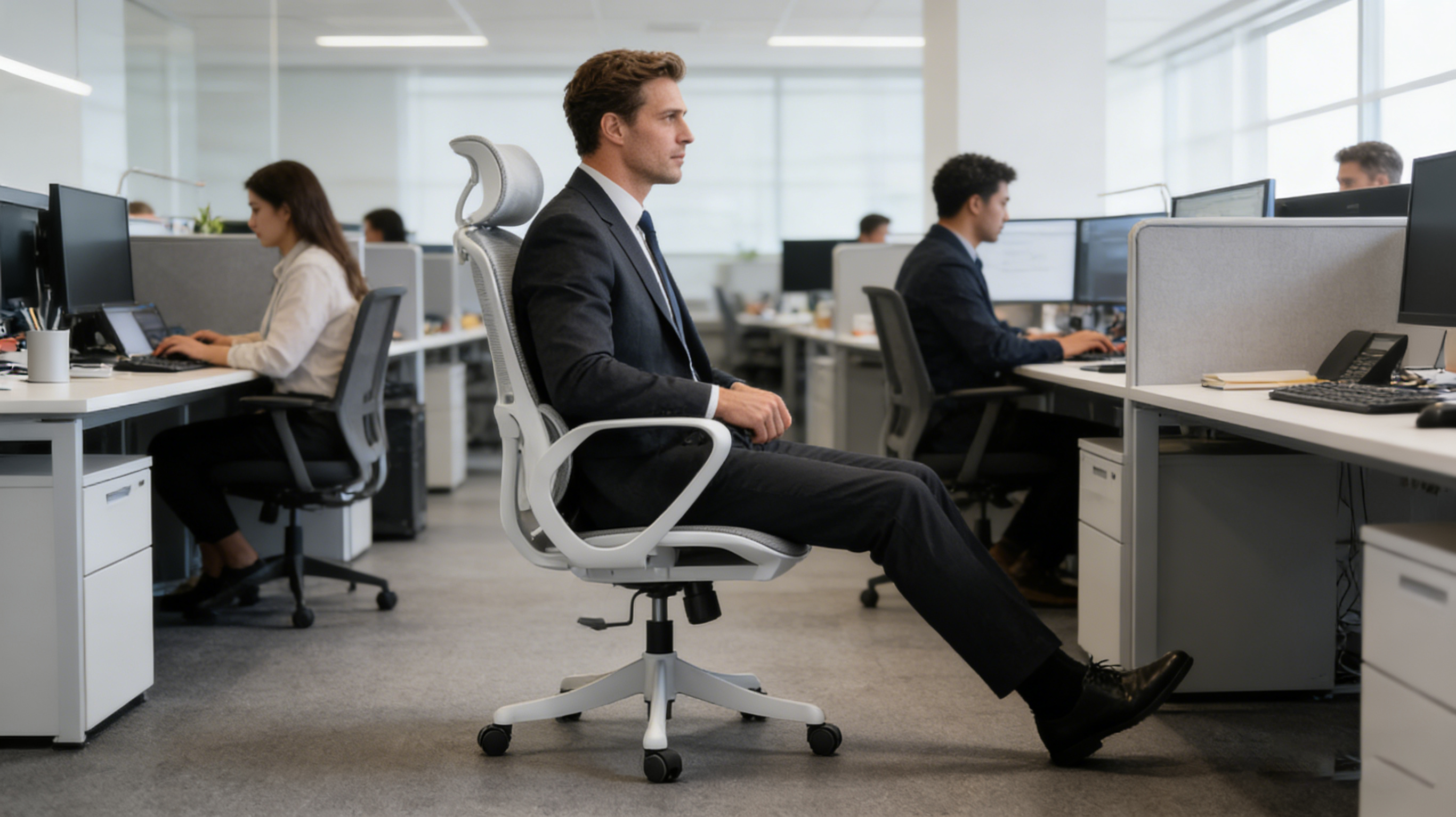Uniform professional ergonomic office seating for open-plan offices