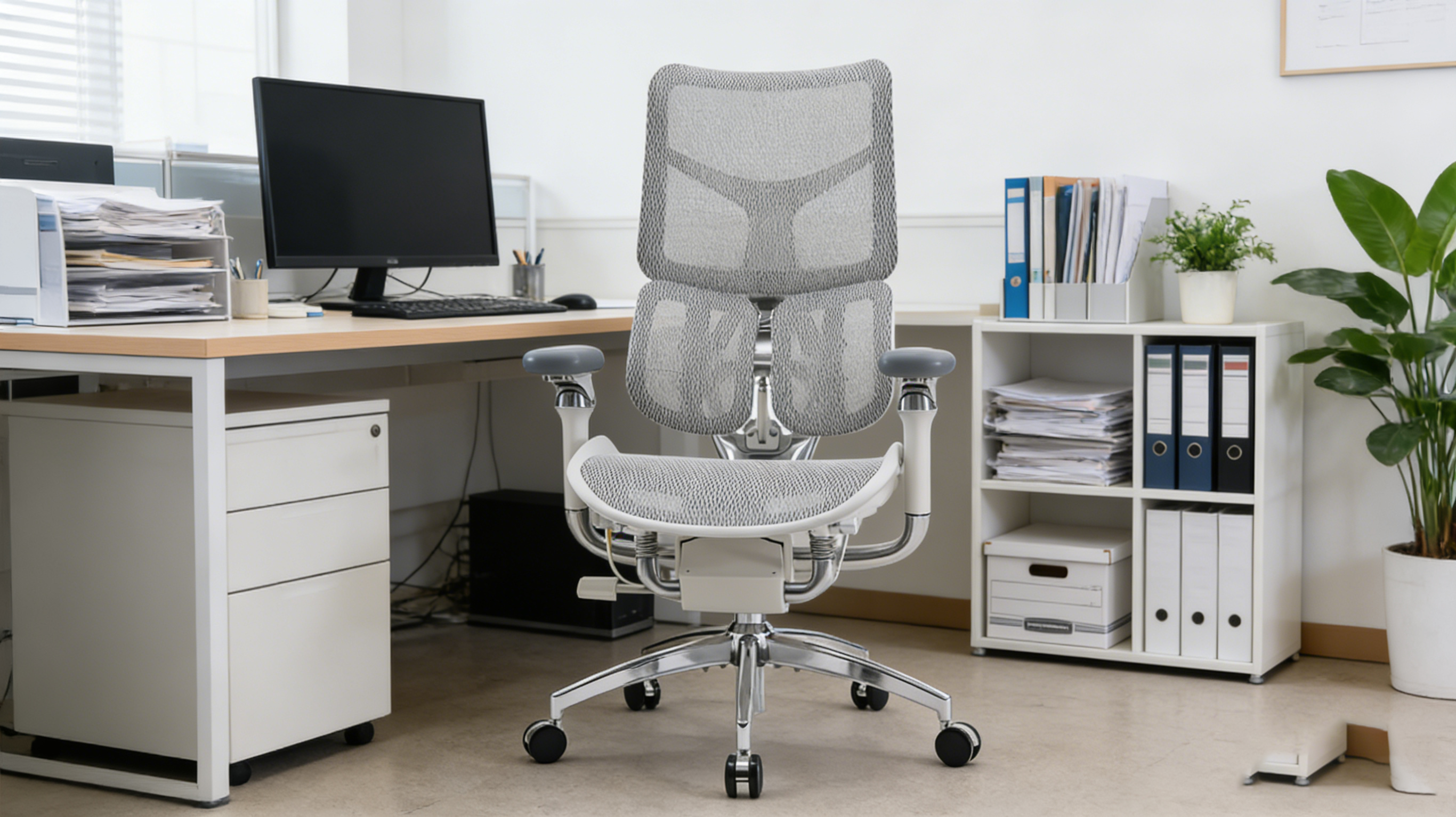 Industrial-grade durability of a premium office chair with aluminum frame