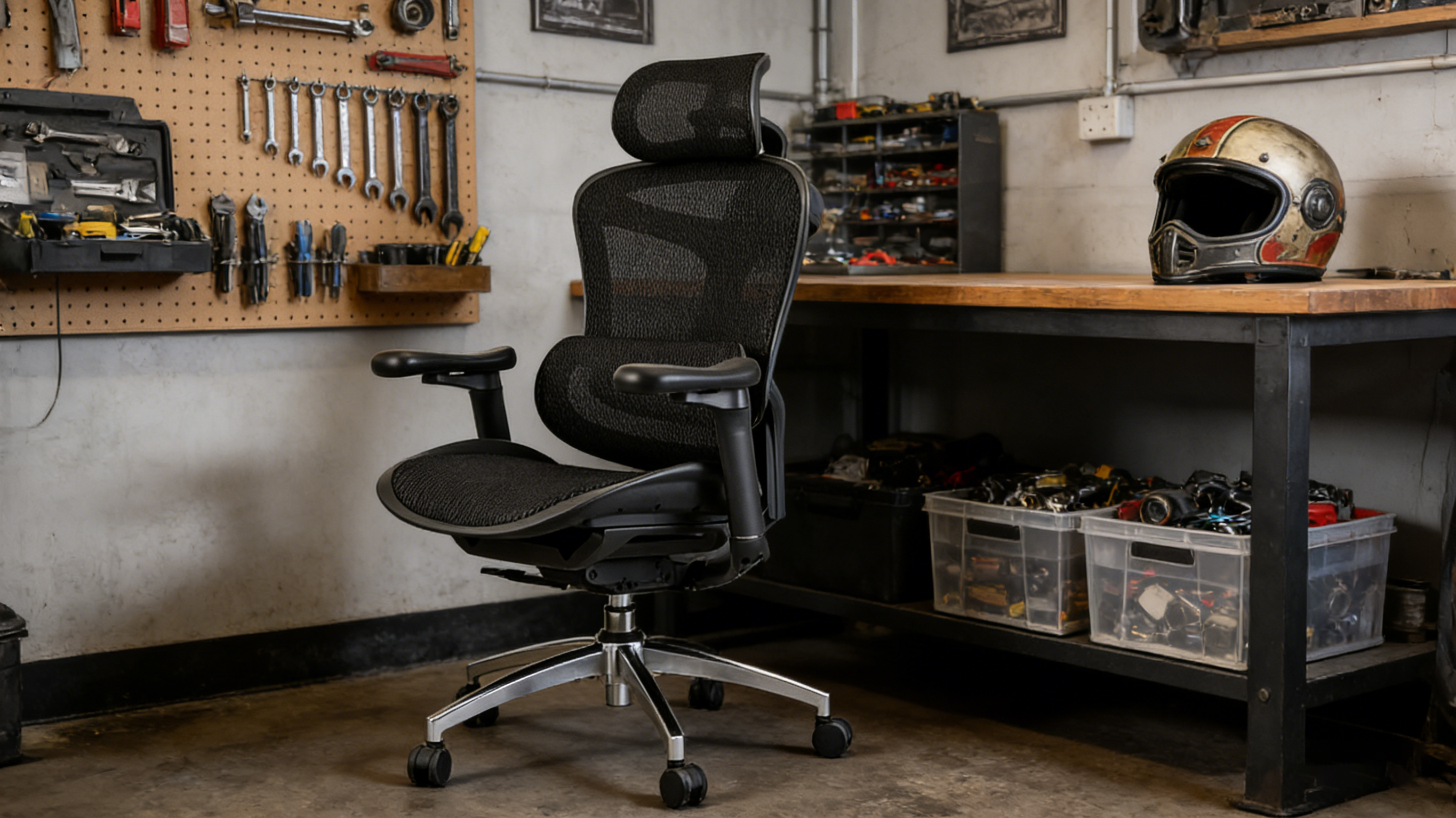 Modern gray fabric office desk chair ergonomic style for a professional home office.