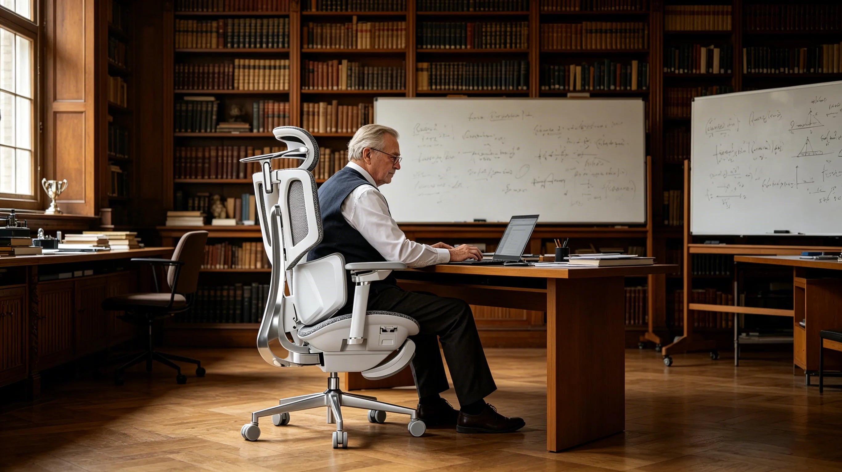 Das Design des AI 720: Perfekt als ergonomischer Bürostuhl für Wissenschaftler.