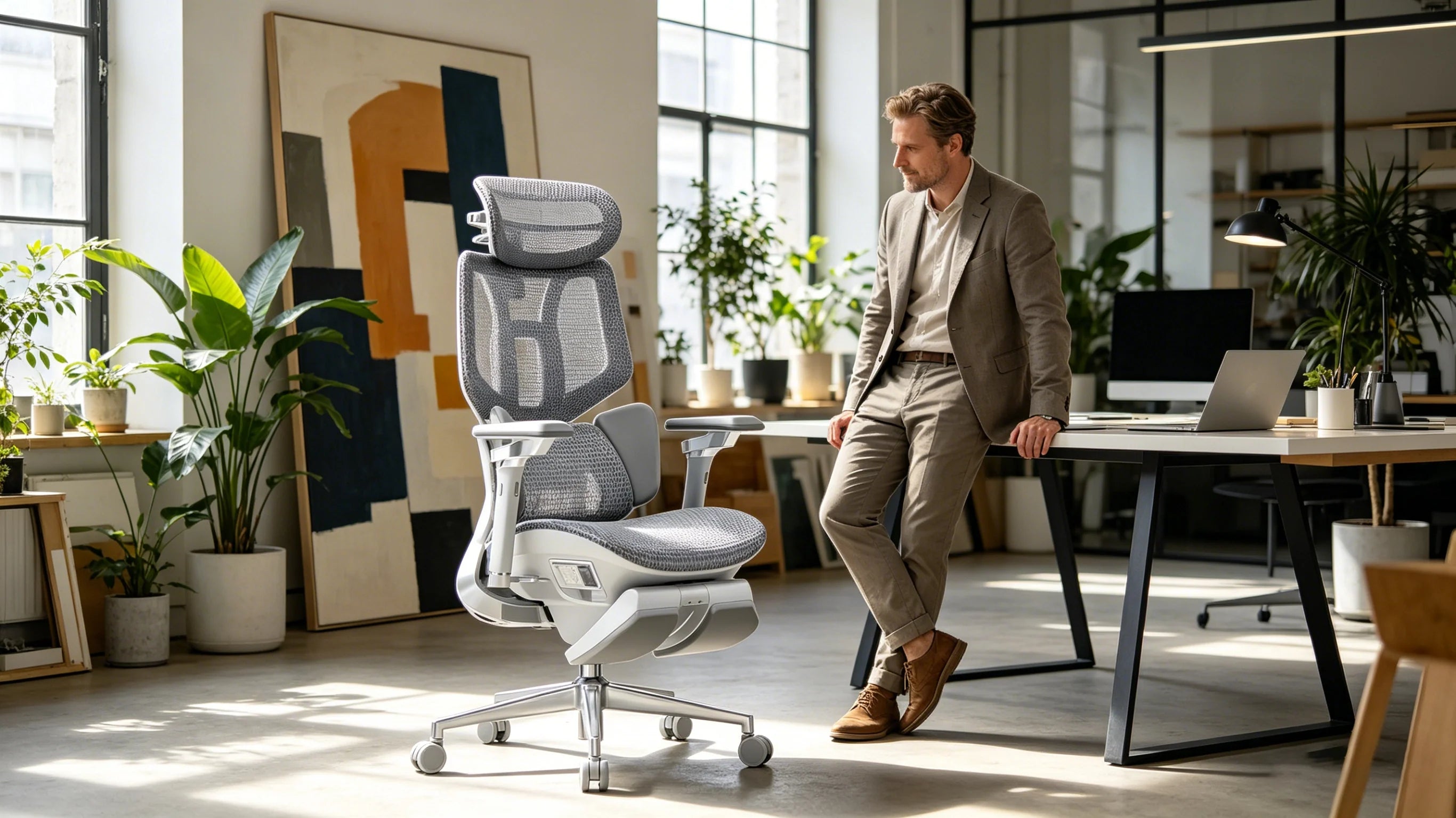 Erstklassiges Design und Funktion am ergonomischen Stuhl für das Home Office.
