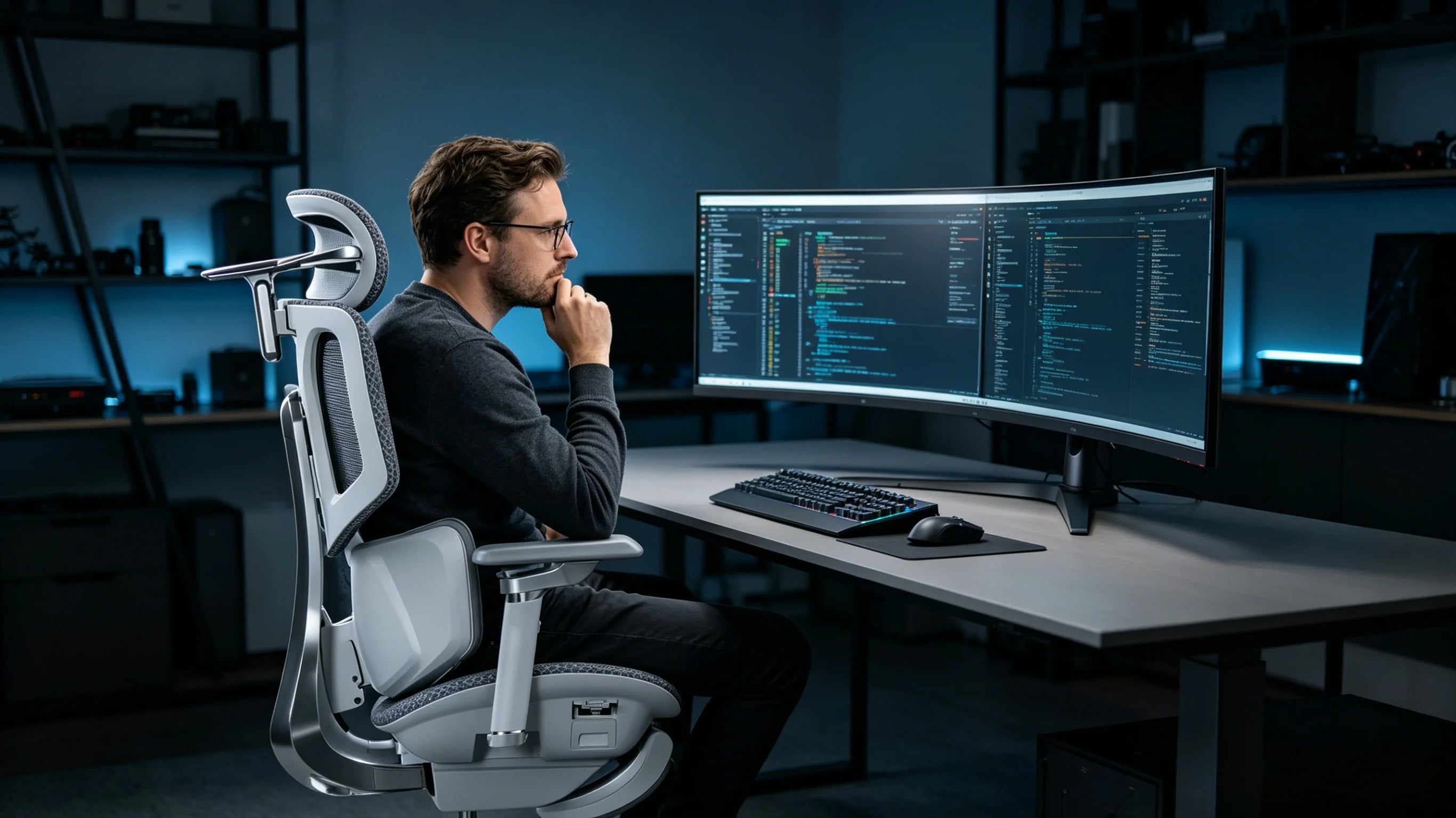 Das optimale Design: Der AI 720 Bürostuhl für Entwickler.