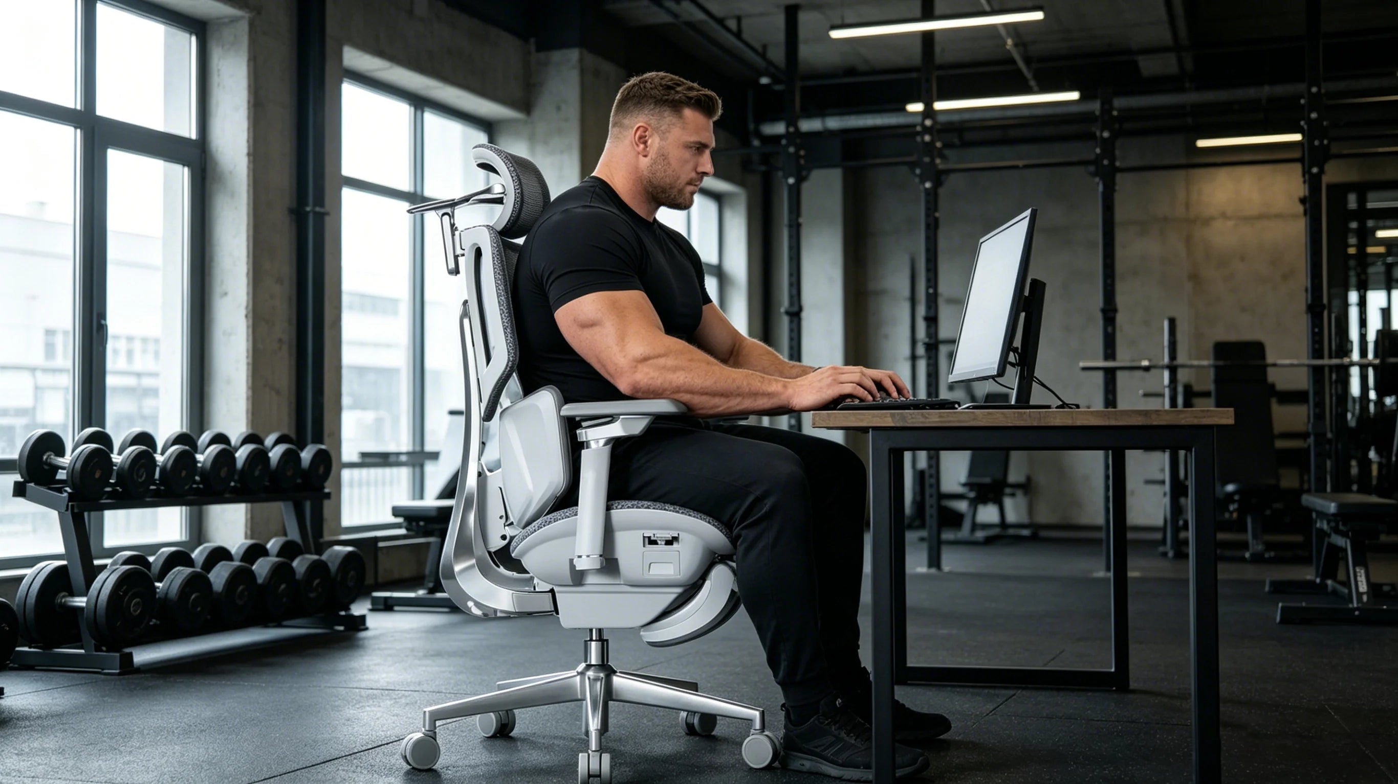 Erstklassige Materialien und robuste Statik beim ergonomischer Bürostuhl für schweres Gewicht.