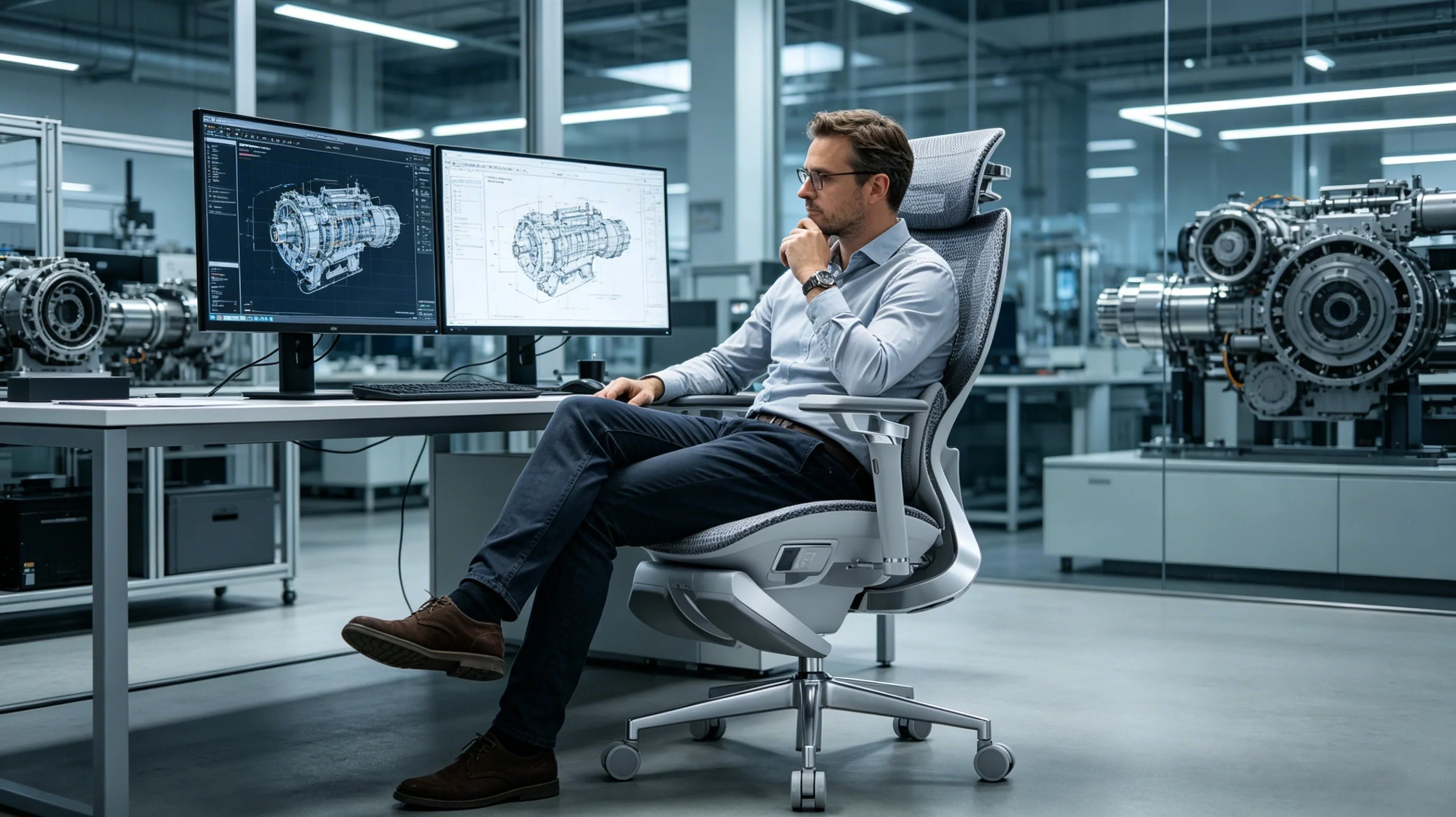 Das optimale Design: Der AI 720 als ergonomischen Bürostuhl Maschinenbau.