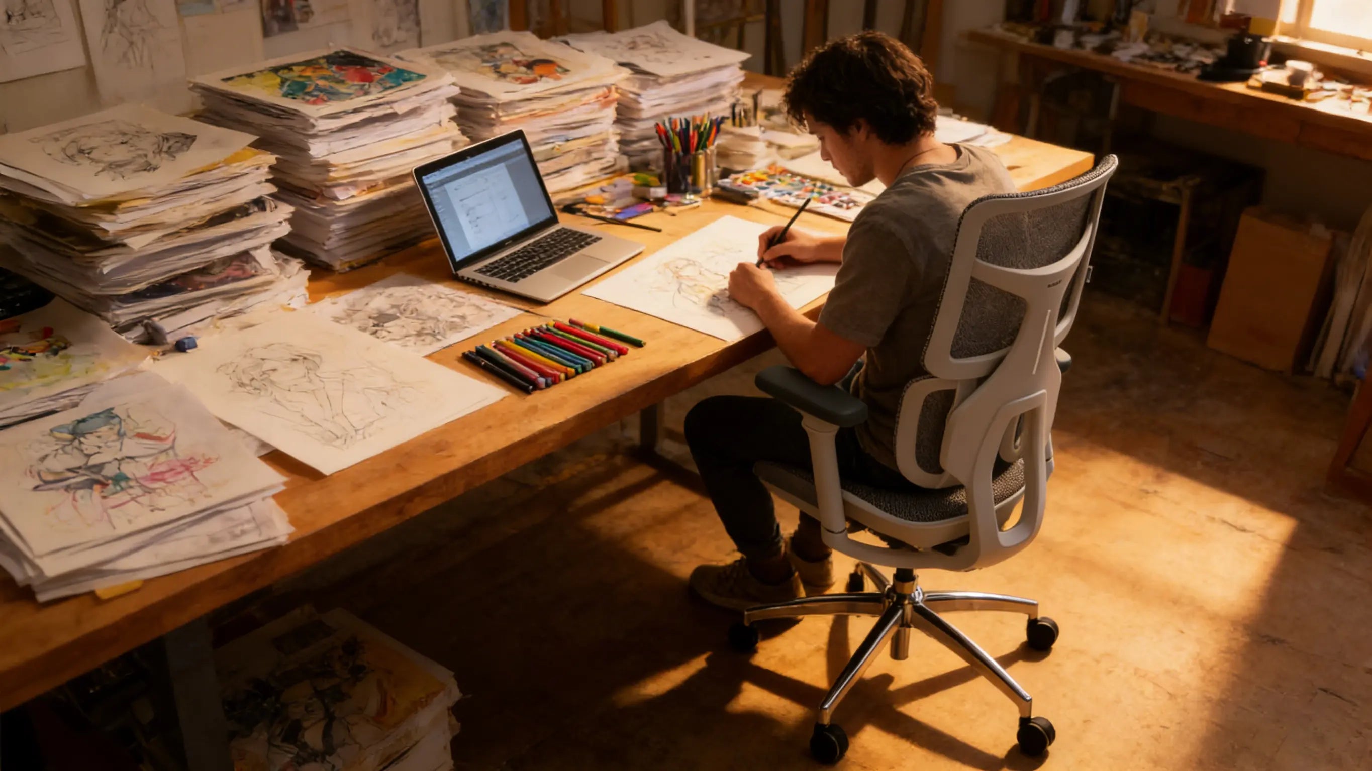 Ergo Select ergo office chair featuring a breathable mesh back for all-day comfort.