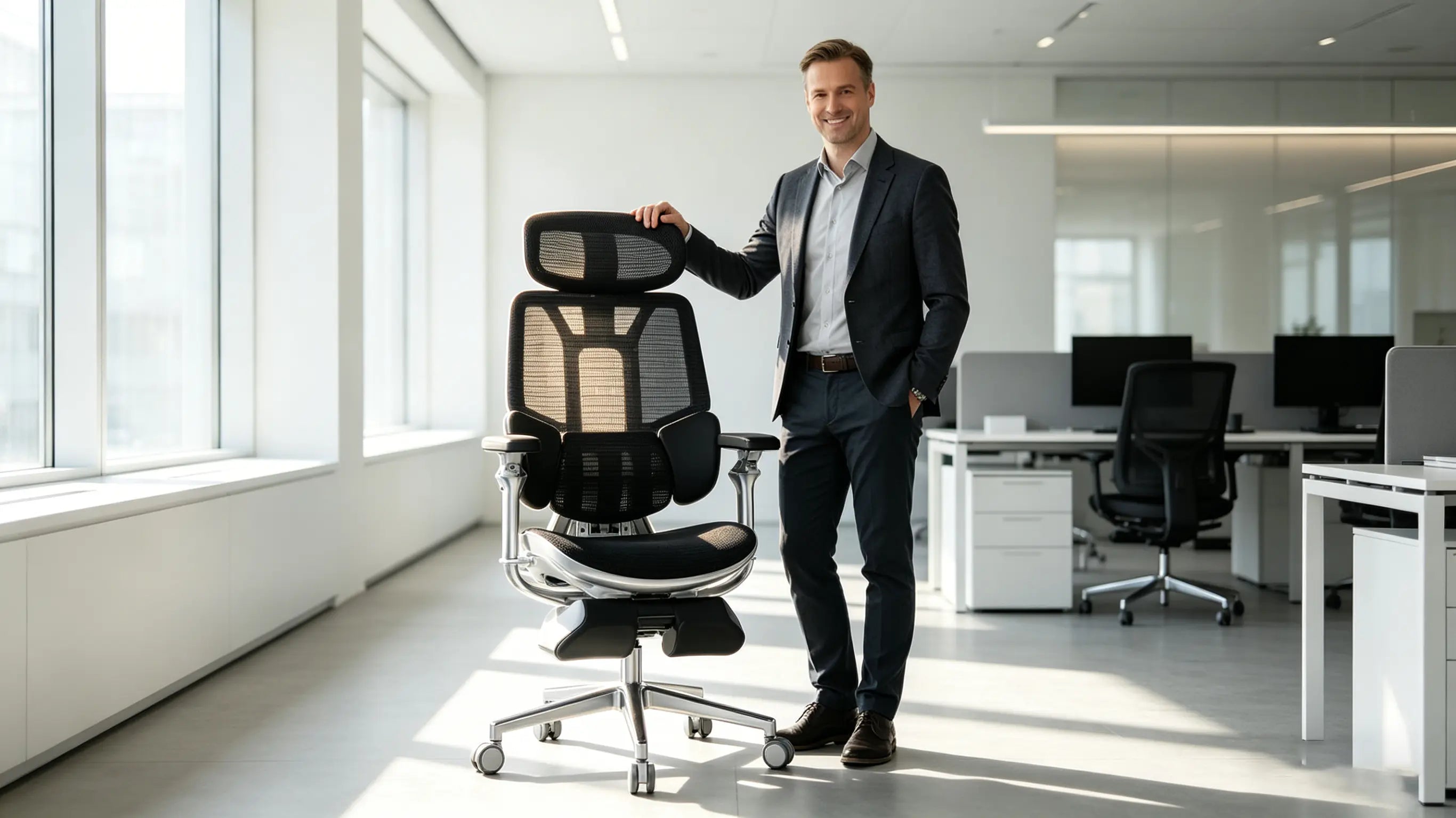 Eine langfristige Investition in Ihre Gesundheit: Der Ergo Select ist der ergonomischen bürostuhl für höchste Qualitätsansprüche.