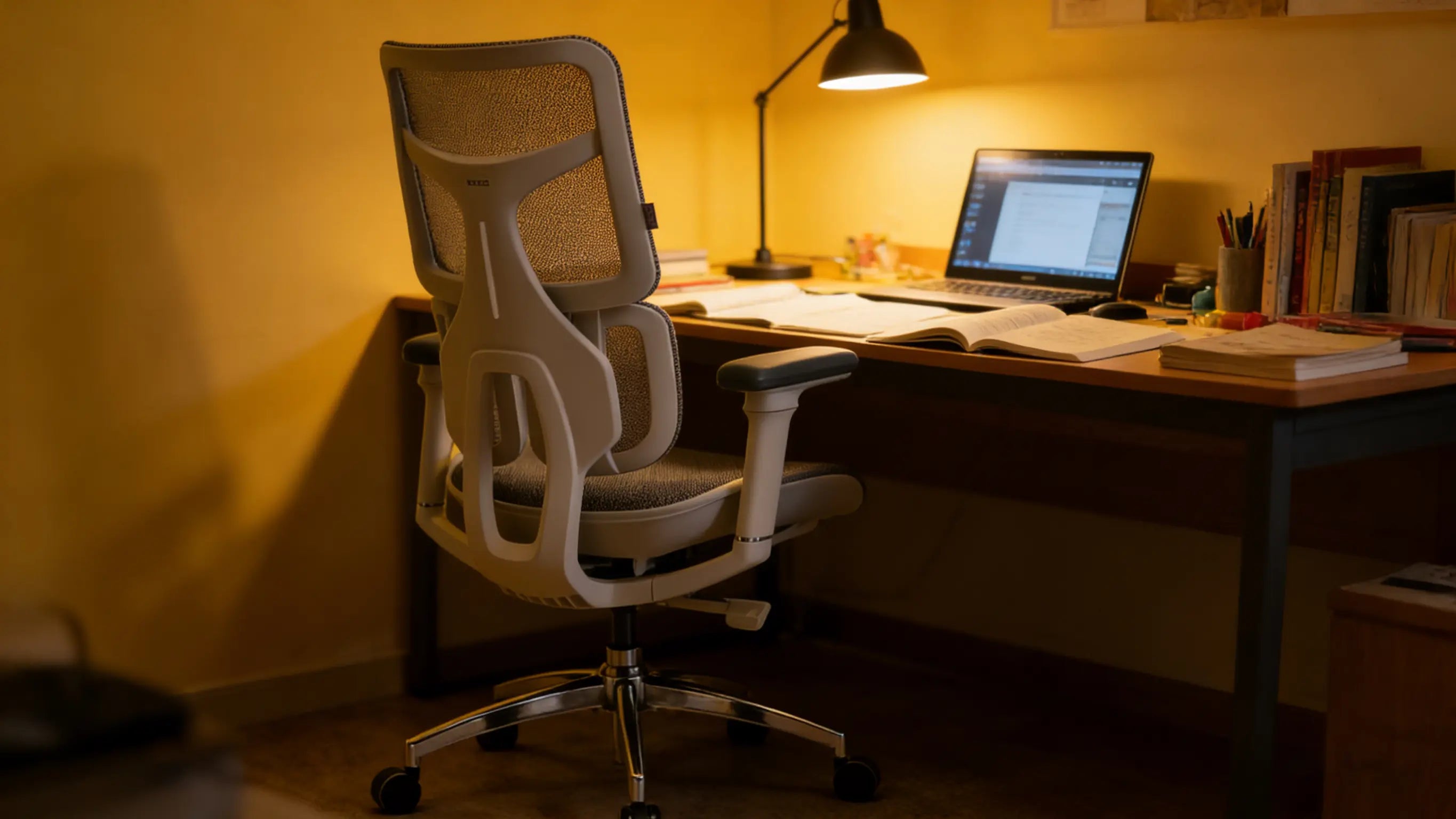 Premium chair ergonomic office setup by Ergo Select, ideal for professional workspaces.