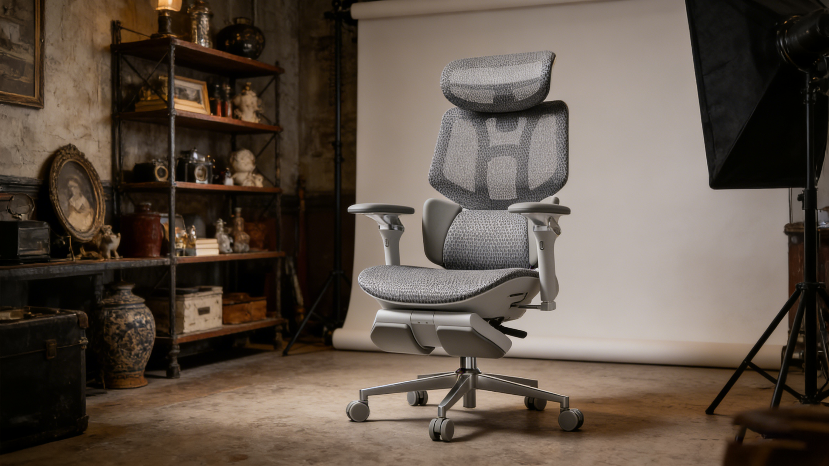 Premium chair office ergonomic style featuring a 360-degree swivel base and silent wheels.