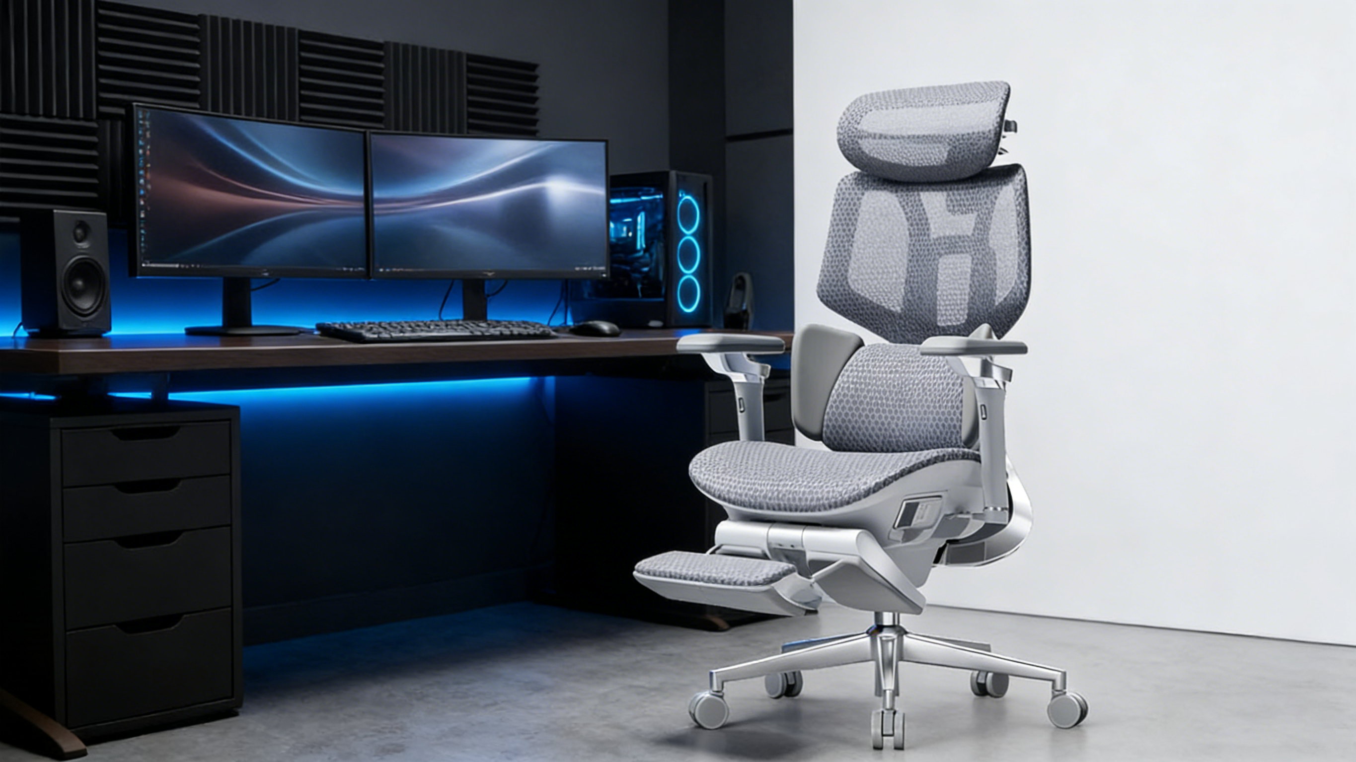 High-back ergonomic office seating in a sleek black finish for professional suites.