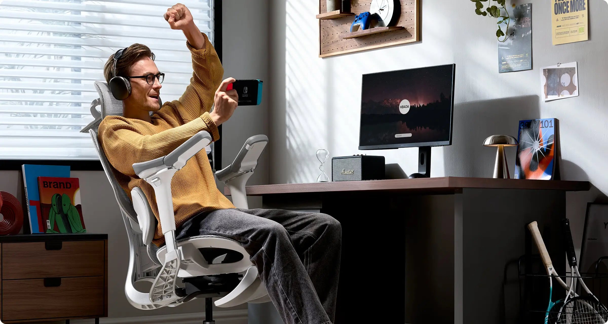 Professional-grade ergonomic office chair featuring a breathable back for all-day cooling.