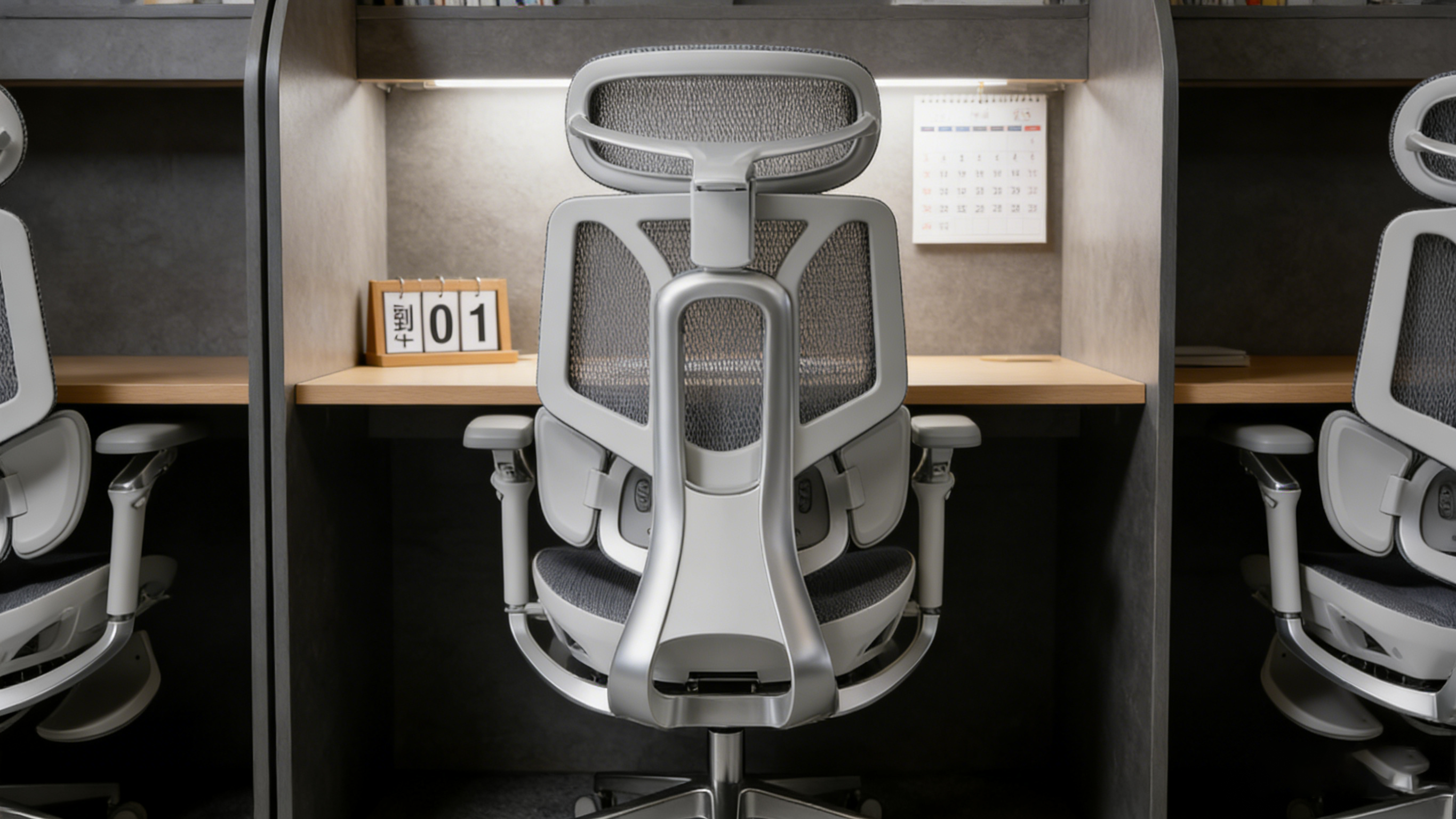 Versatile desk chair ergonomic style integrated into a productive home office environment.