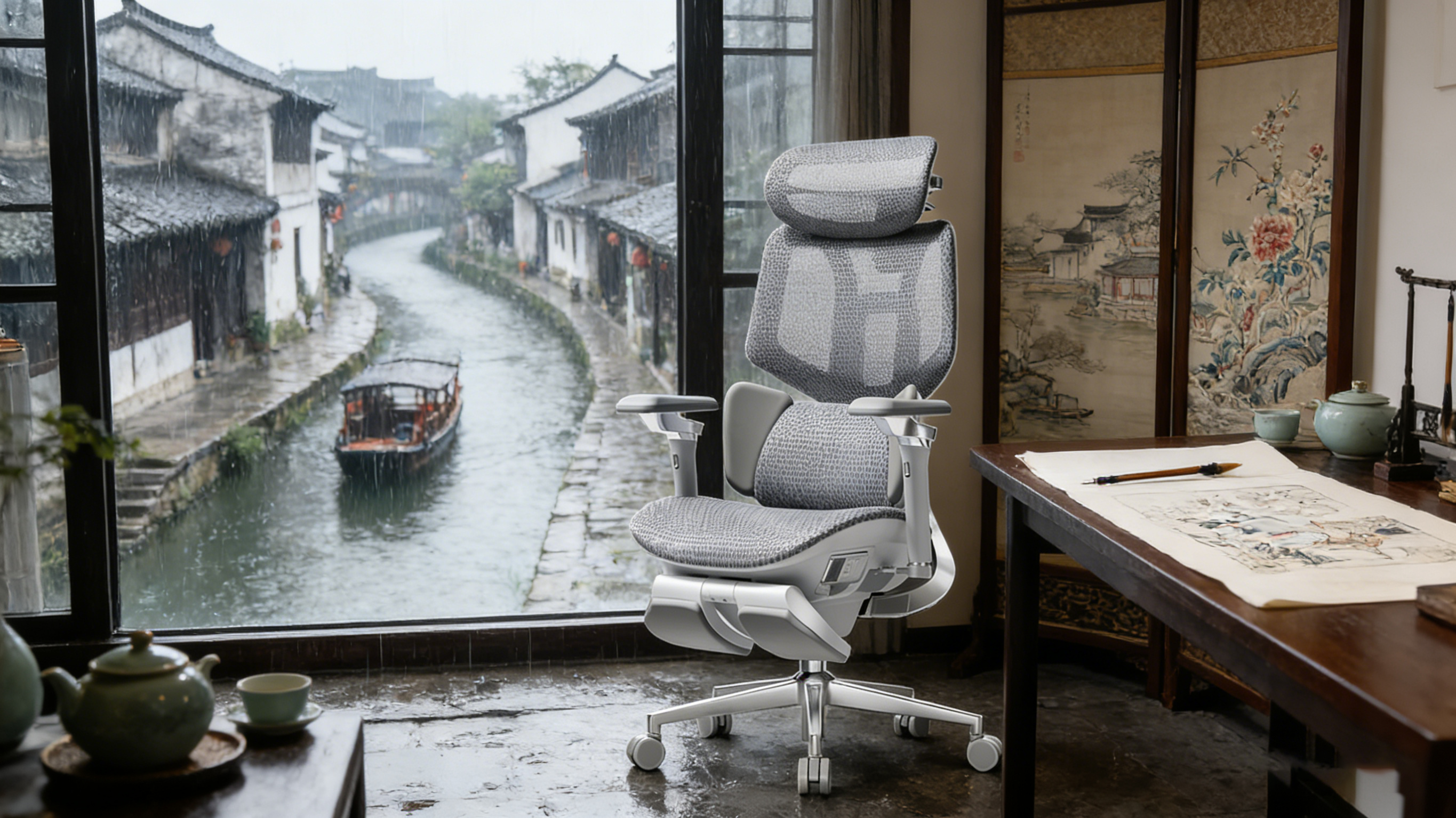 Versatile desk chairs ergonomic models with flexible backrests that follow body movement.
