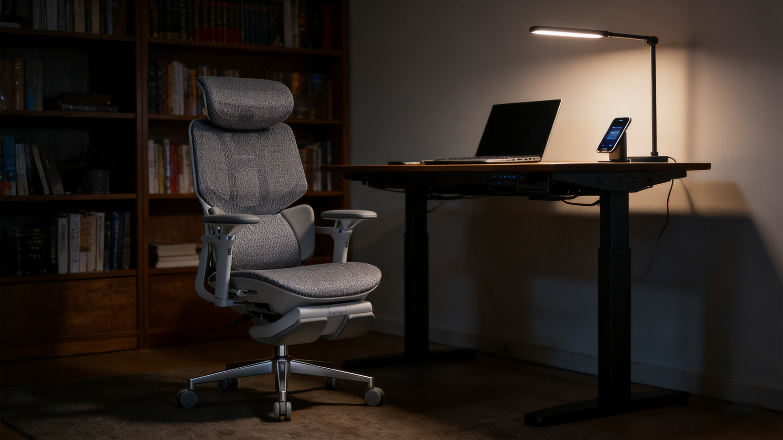 Compact study chair ergonomic design perfectly sized for home office setups and students.