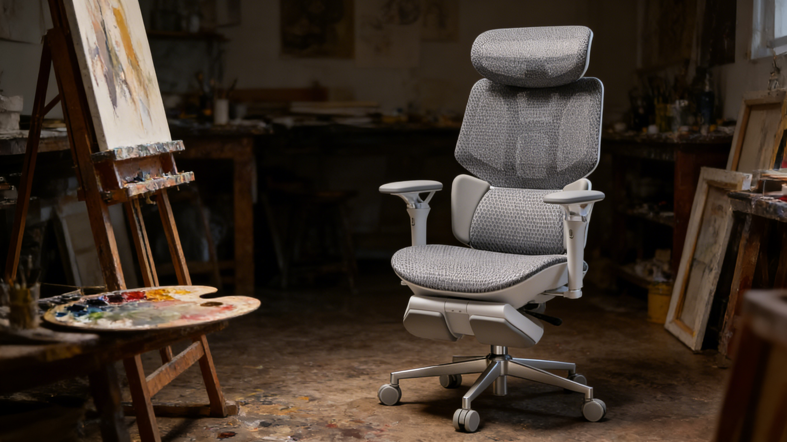 Minimalist chair desk ergonomics featuring a streamlined frame and intuitive controls.