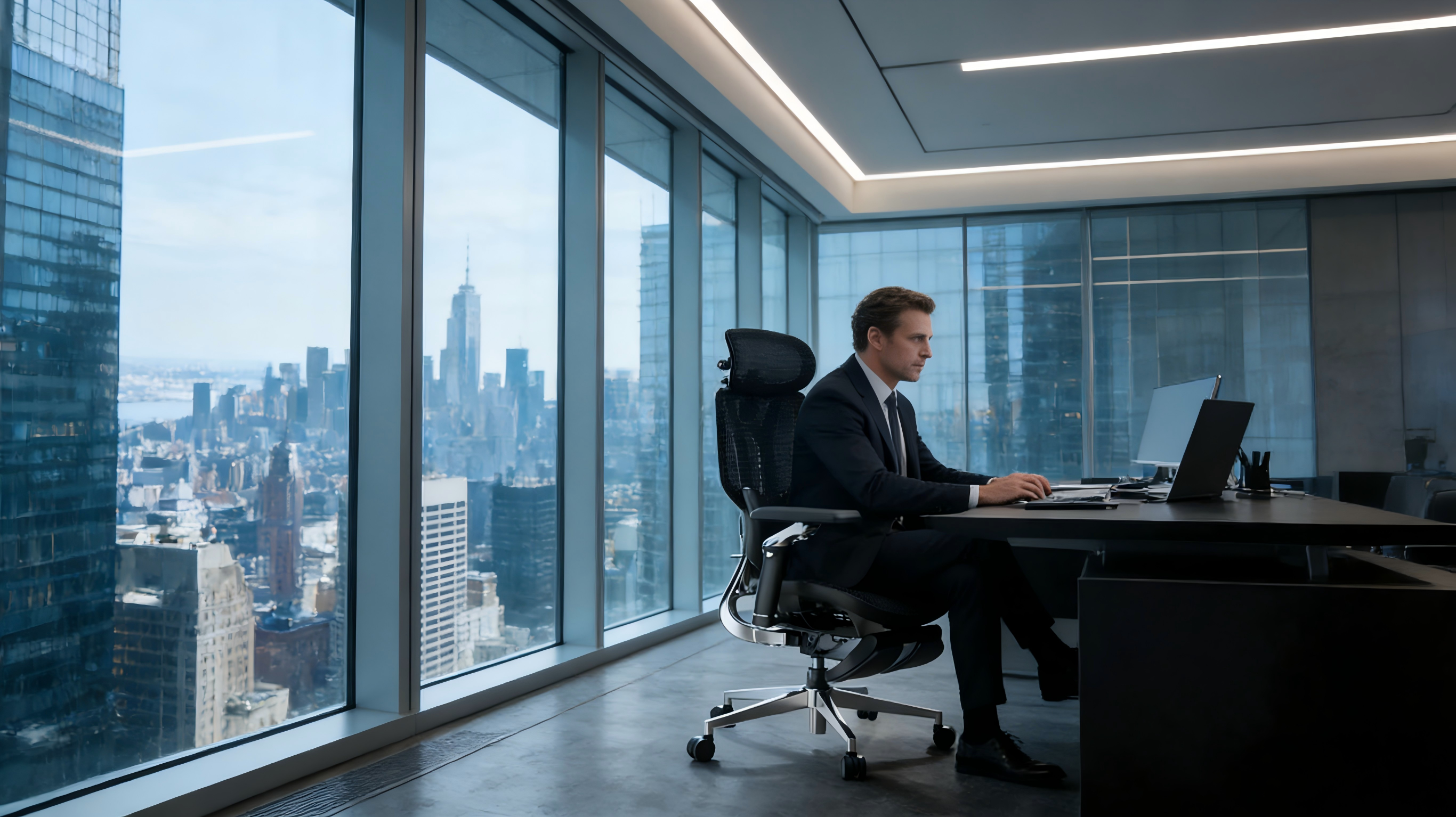 Professional black mesh ergo office chairs for corporate executive offices