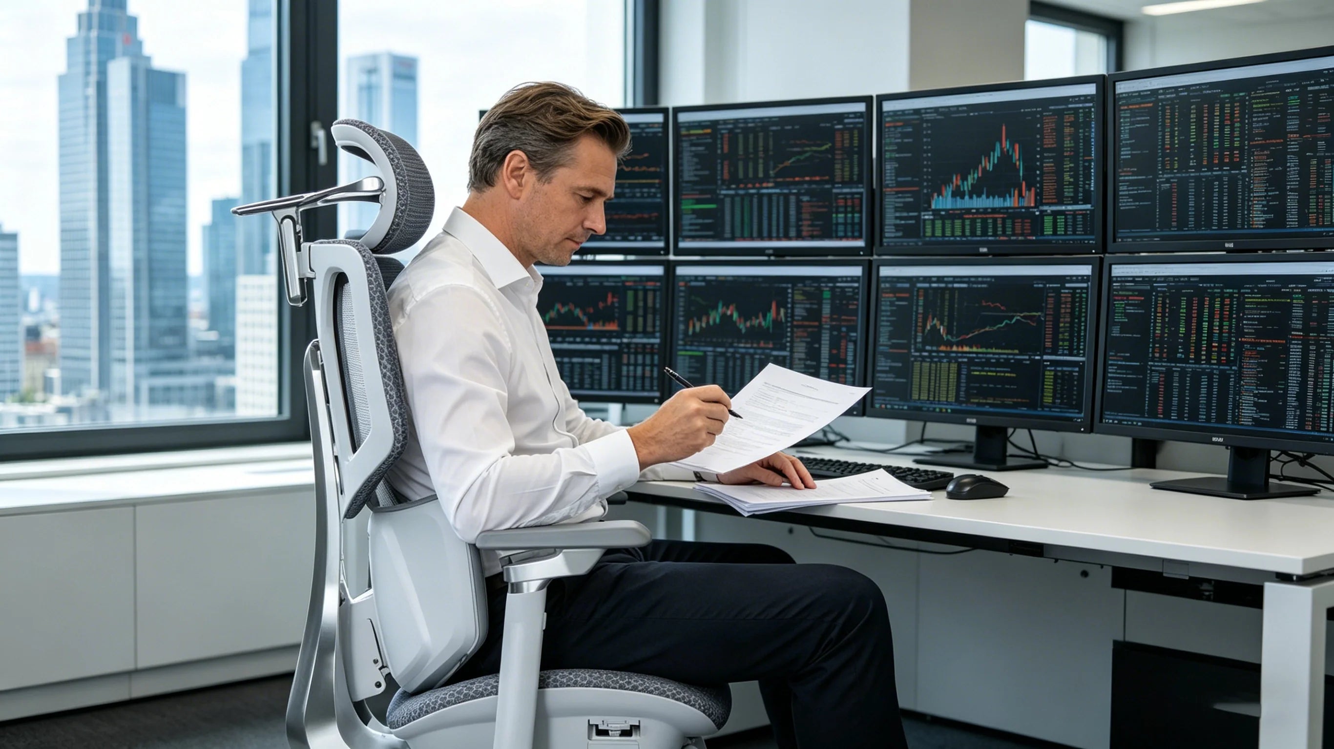 Präzision und Stabilität für lange Arbeitstage an der Börse.