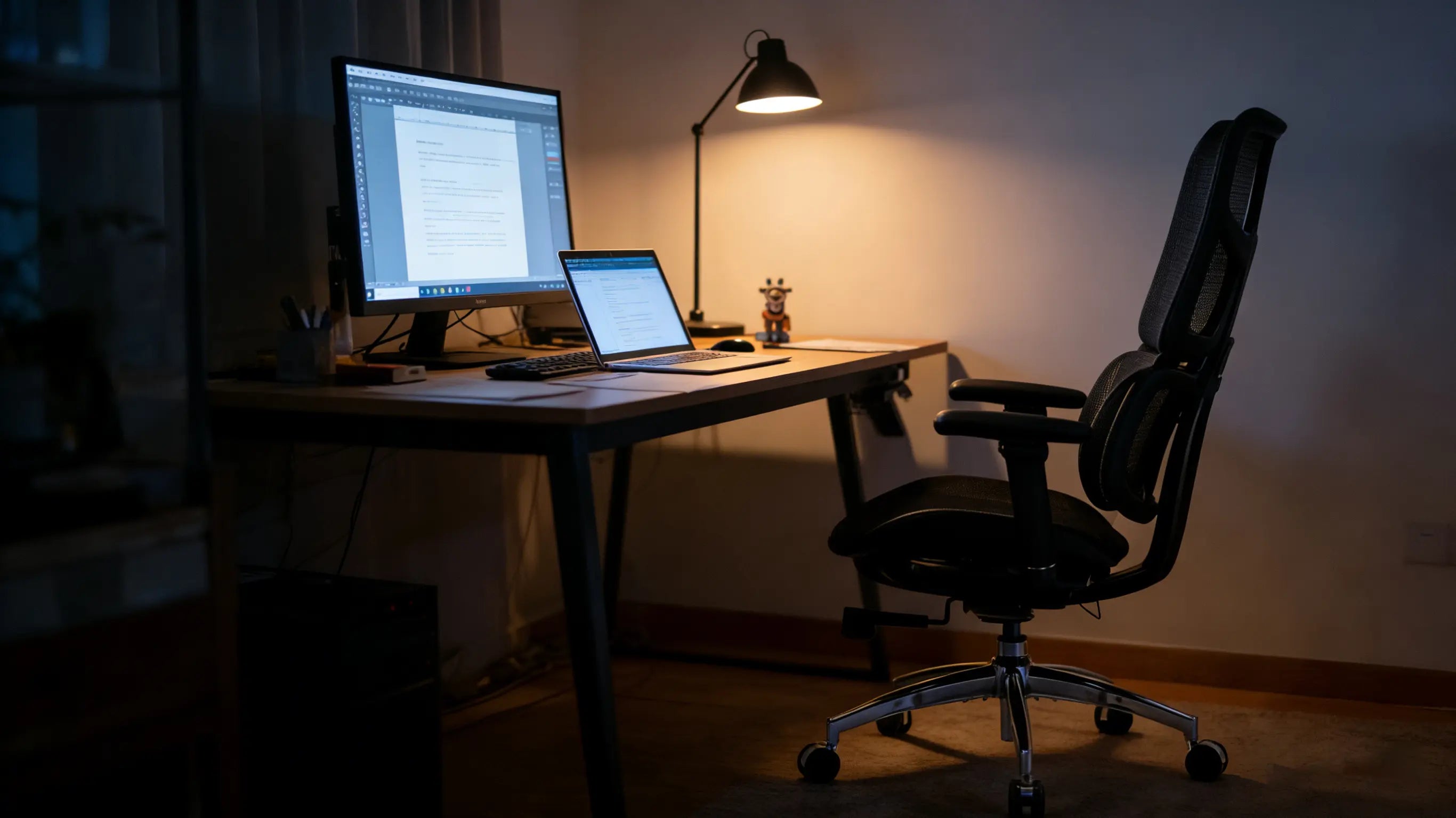 Detailed view of the adjustable headrest on the best computer chair for long hours, designed to prevent neck strain.