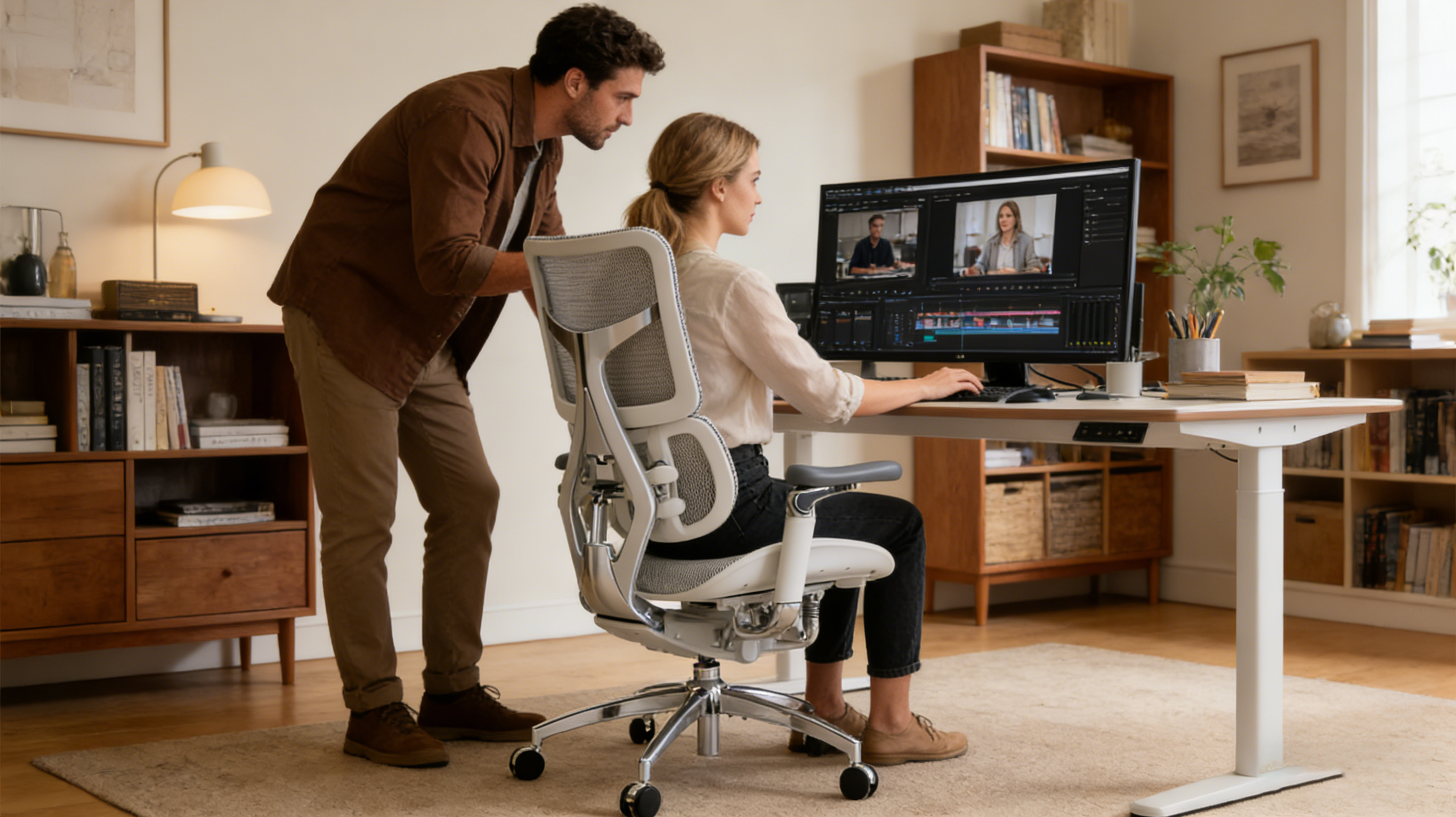 Heavy-duty 330lbs capacity foundation of a premium ergonomics chair