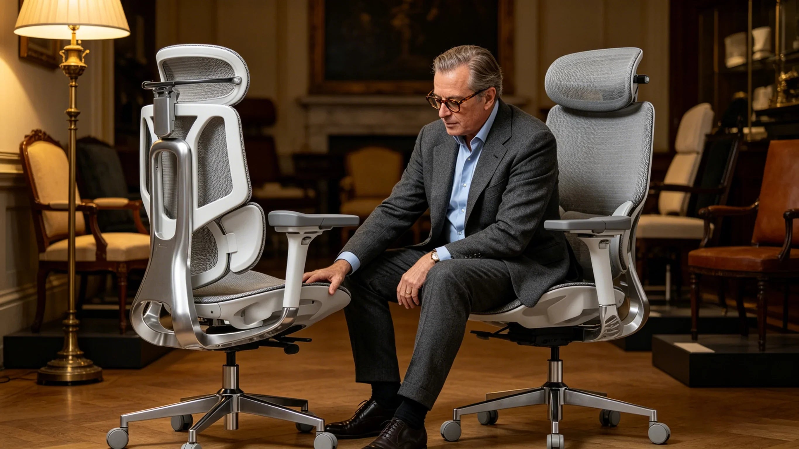 A veteran European furniture critic performing a detailed audit of the [**highest rated ergonomic chair**].