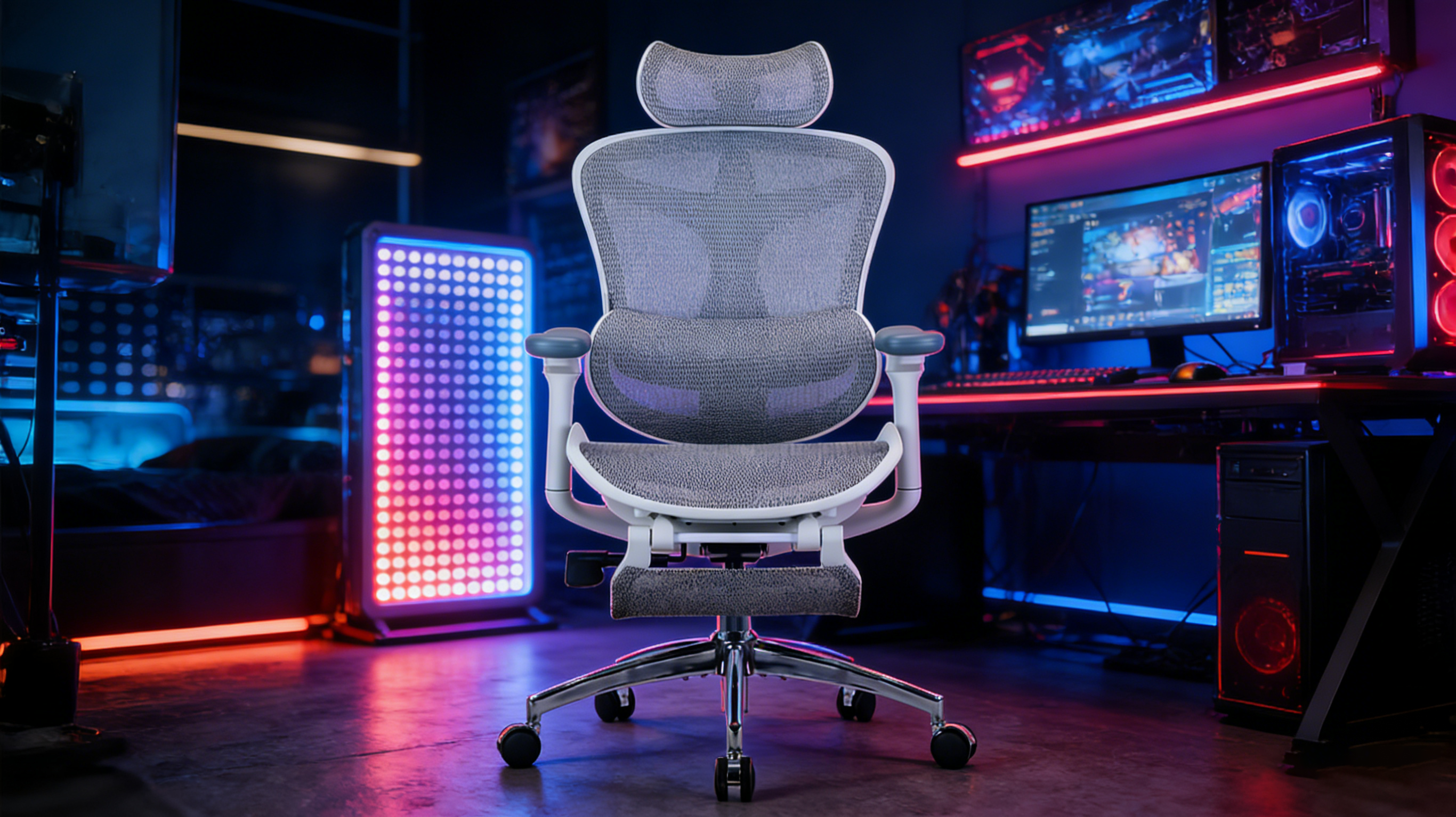 Professional gaming armchair in a luxury home entertainment lounge