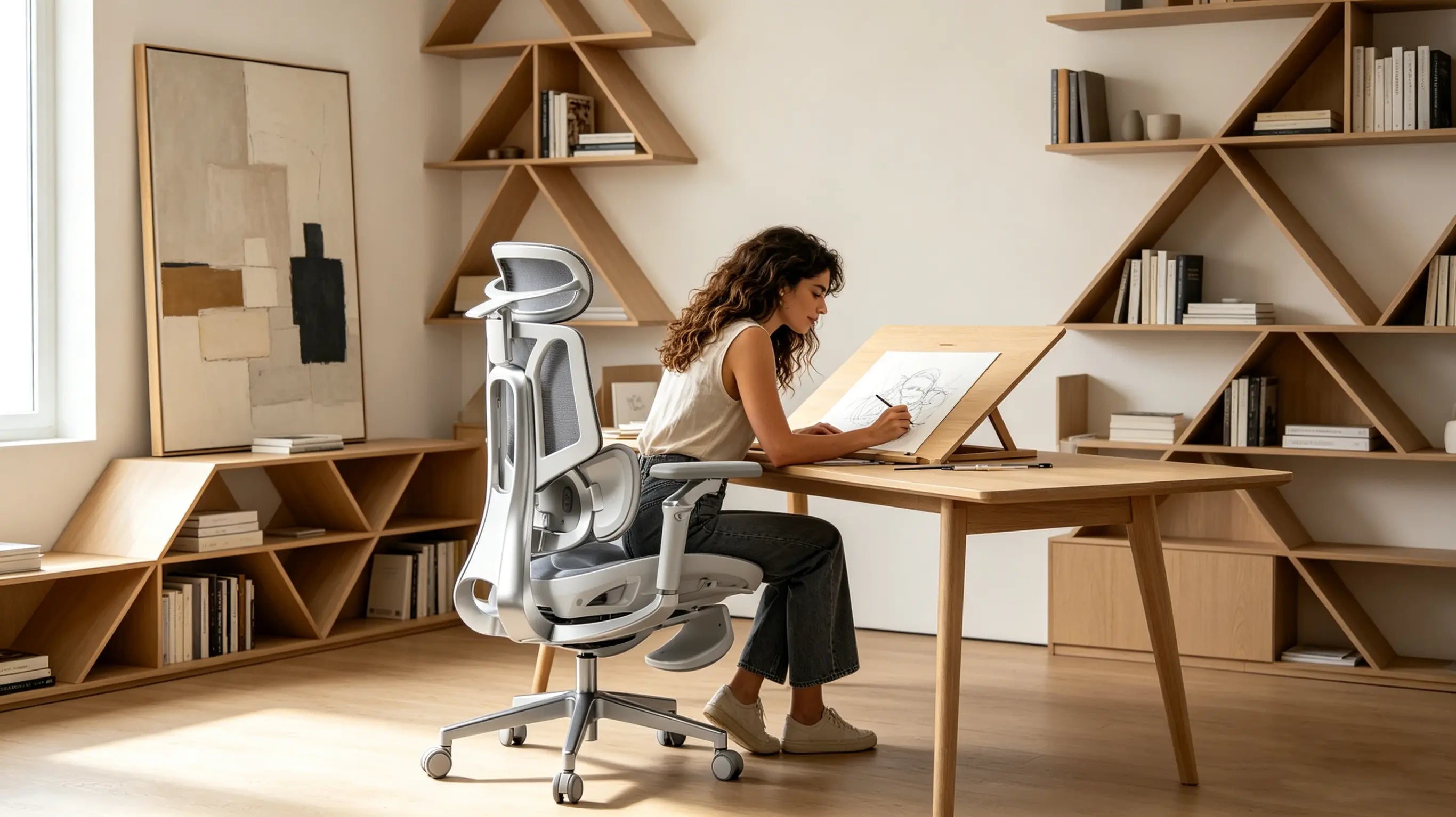 Oficina técnica equipada con sillas ergonómicas de malla para retener talento IT.