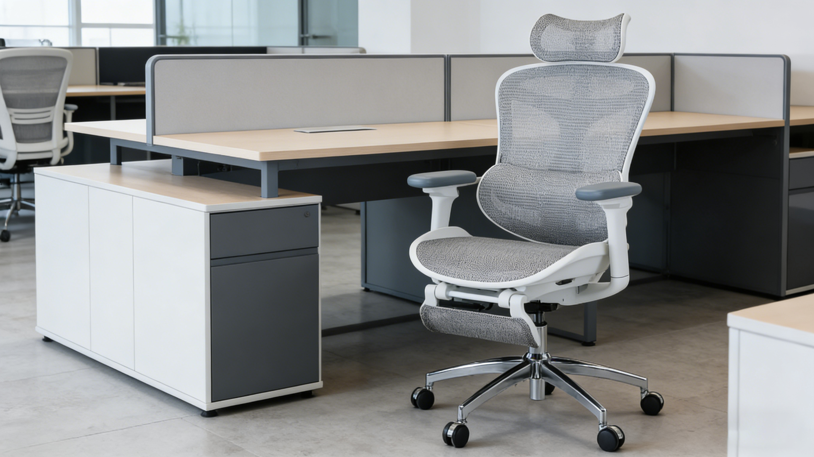 Professional ergonomic office seating in a corporate flexible workspace