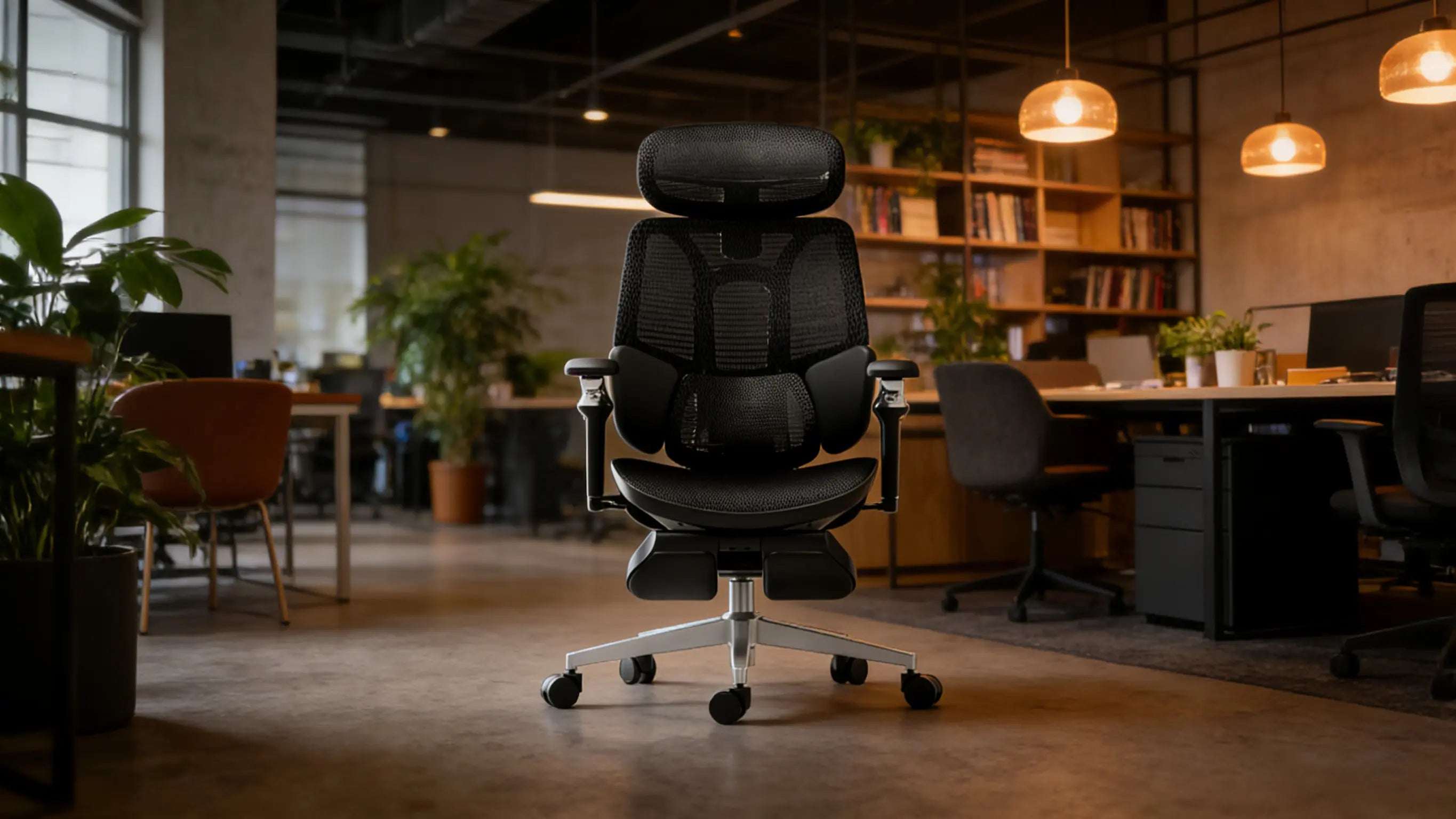 Upgrade your workspace with this modern office desk chair ergonomic design from the Ergo Select collection.