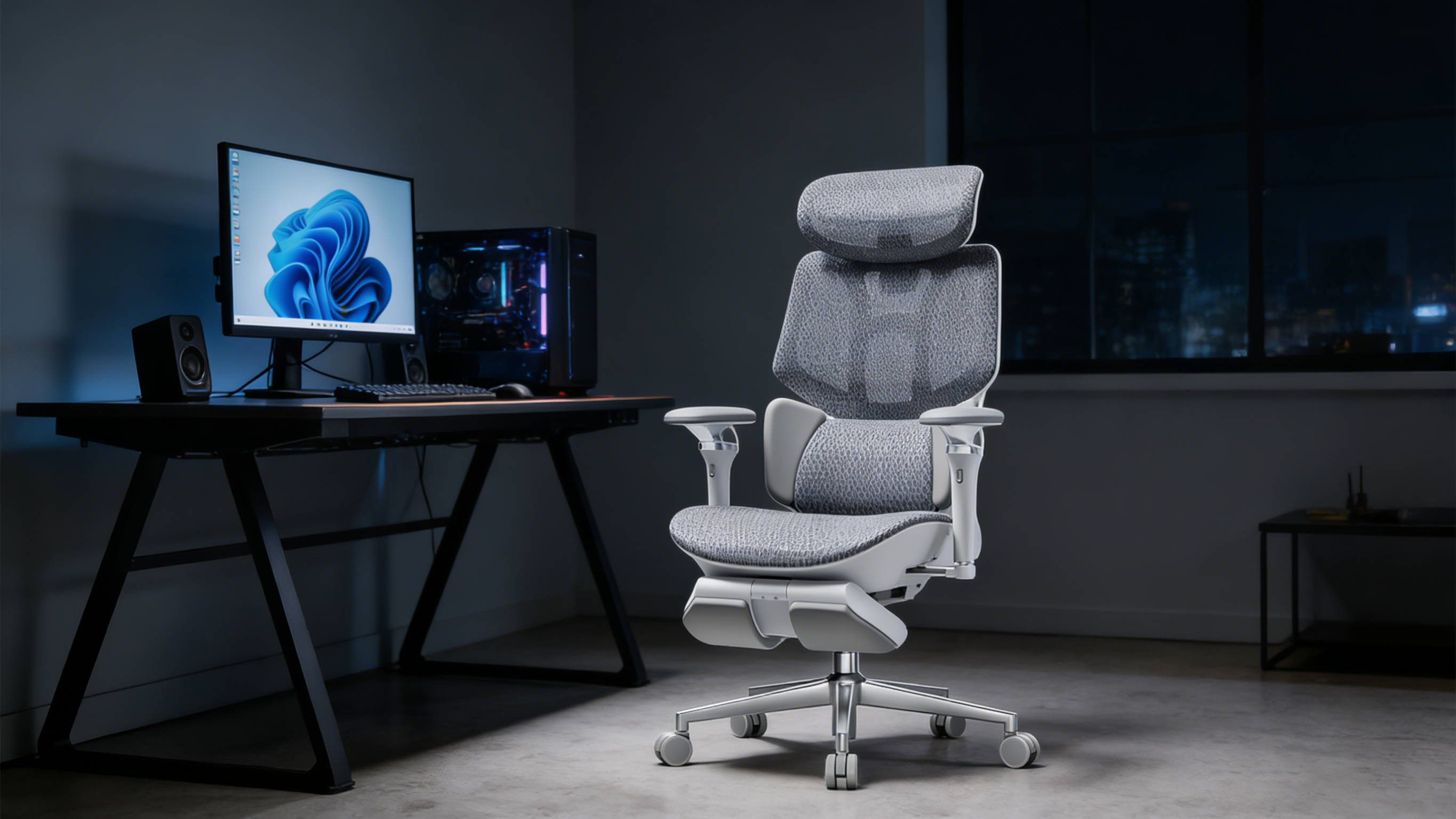 Advanced ergo chair equipped with a posture-correction backrest system.