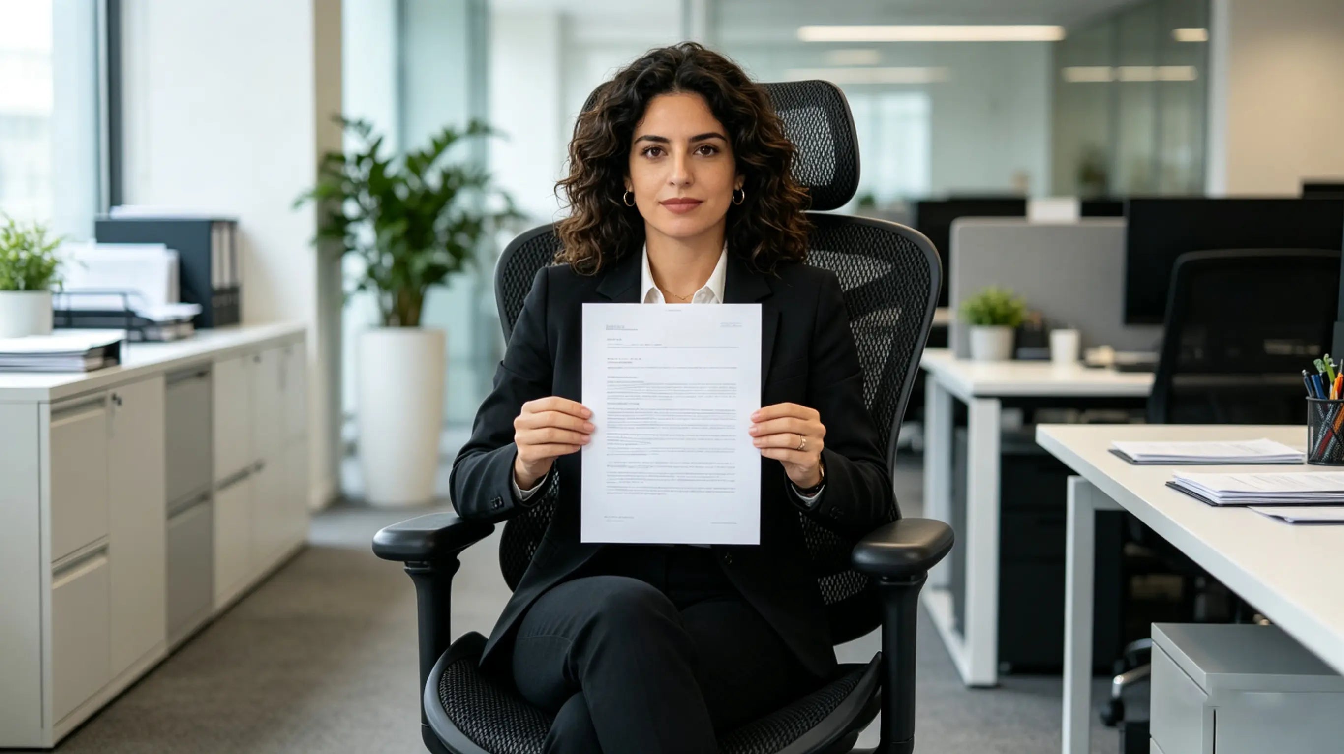 Carmen auditing cross-border eCommerce compliance policies while sitting on her High Back Ergonomic Mesh Task Chair in Madrid.