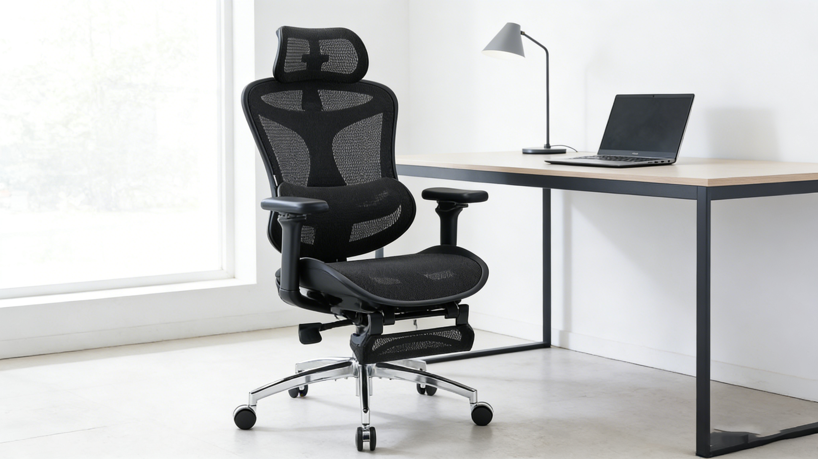 Adjustable 6D coordinated armrests of a high-performance ergo office chair