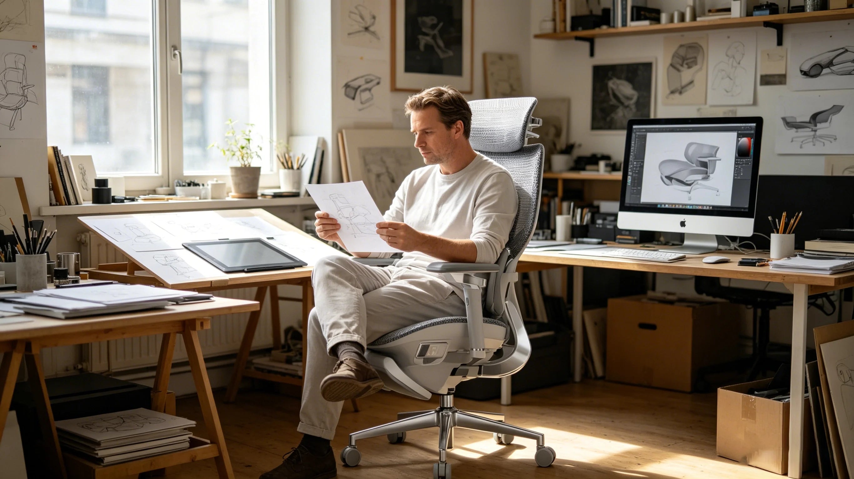 Hochwertige Aluminium-Verarbeitung und erstklassiges Design beim bester Schreibtischstuhl.