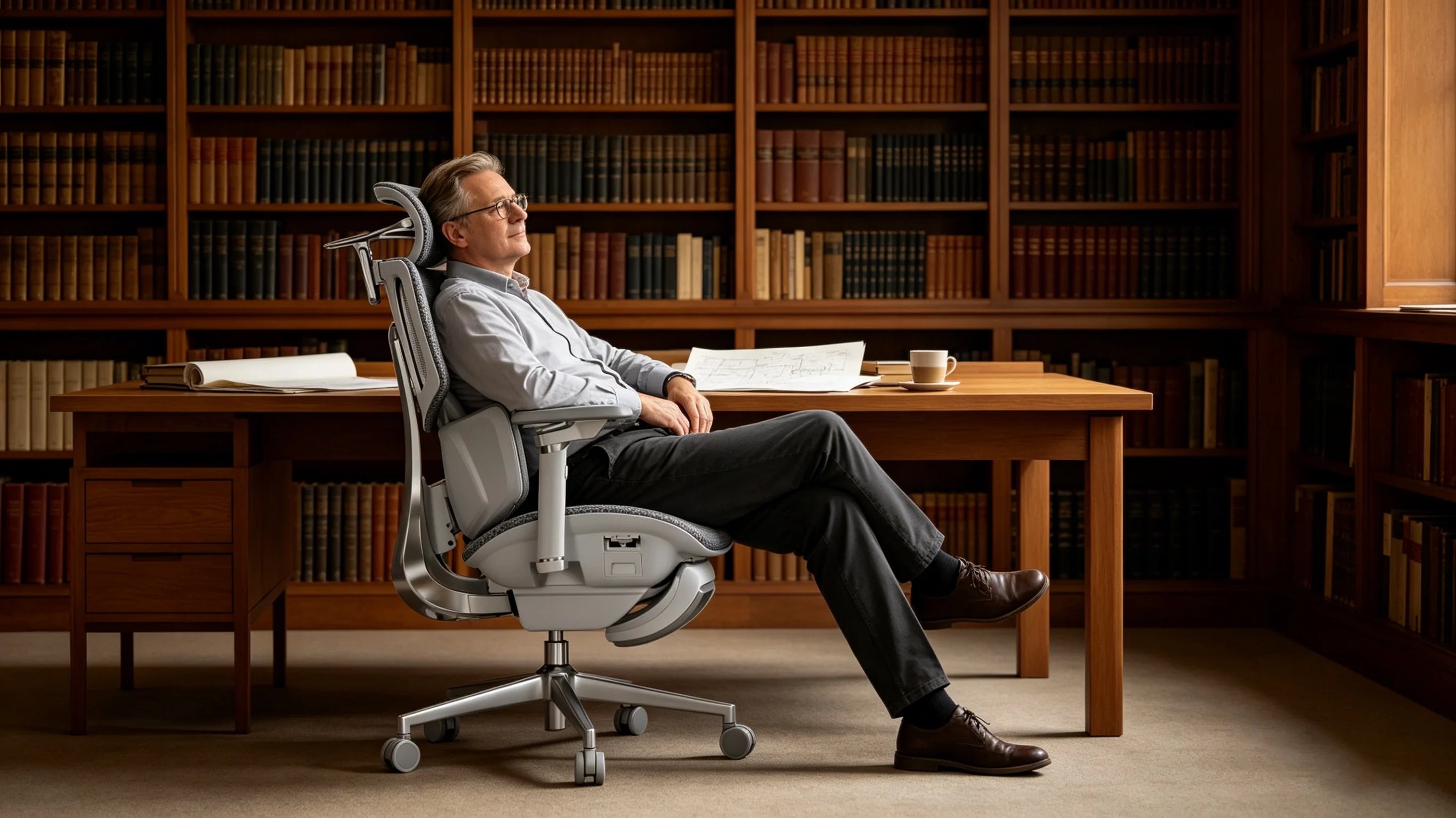Hochwertige Verarbeitung und elegantes Design beim Schreibtischstuhl ergonomisch.