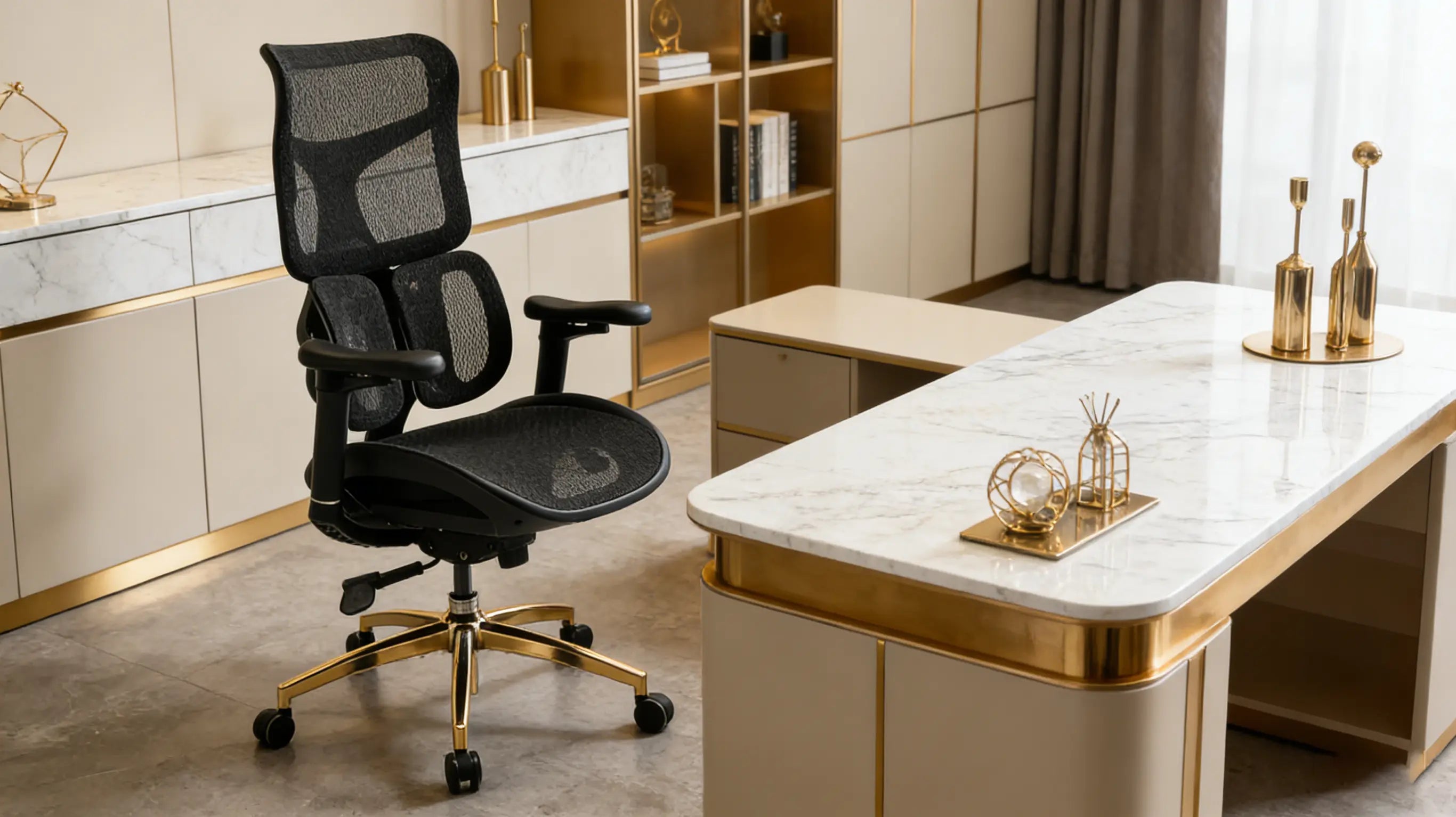 A remote worker utilizing the 140-degree recline on the best home office chair for back pain for a mid-day rest.