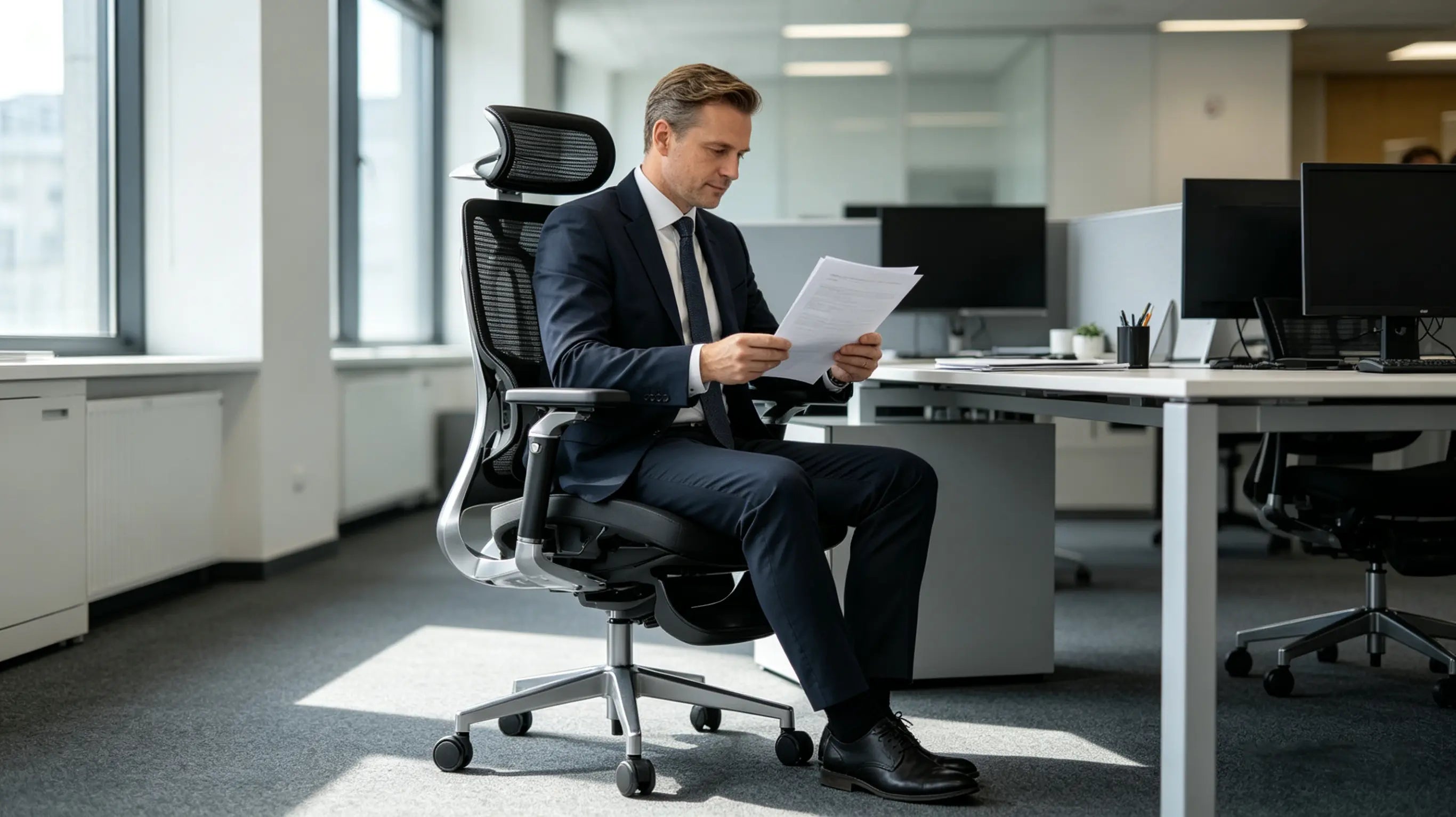 Der Ergo Select ergonomischer Bürostuhl verstellbar bietet erstklassige Anpassung für Frauen im modernen Home-Office.